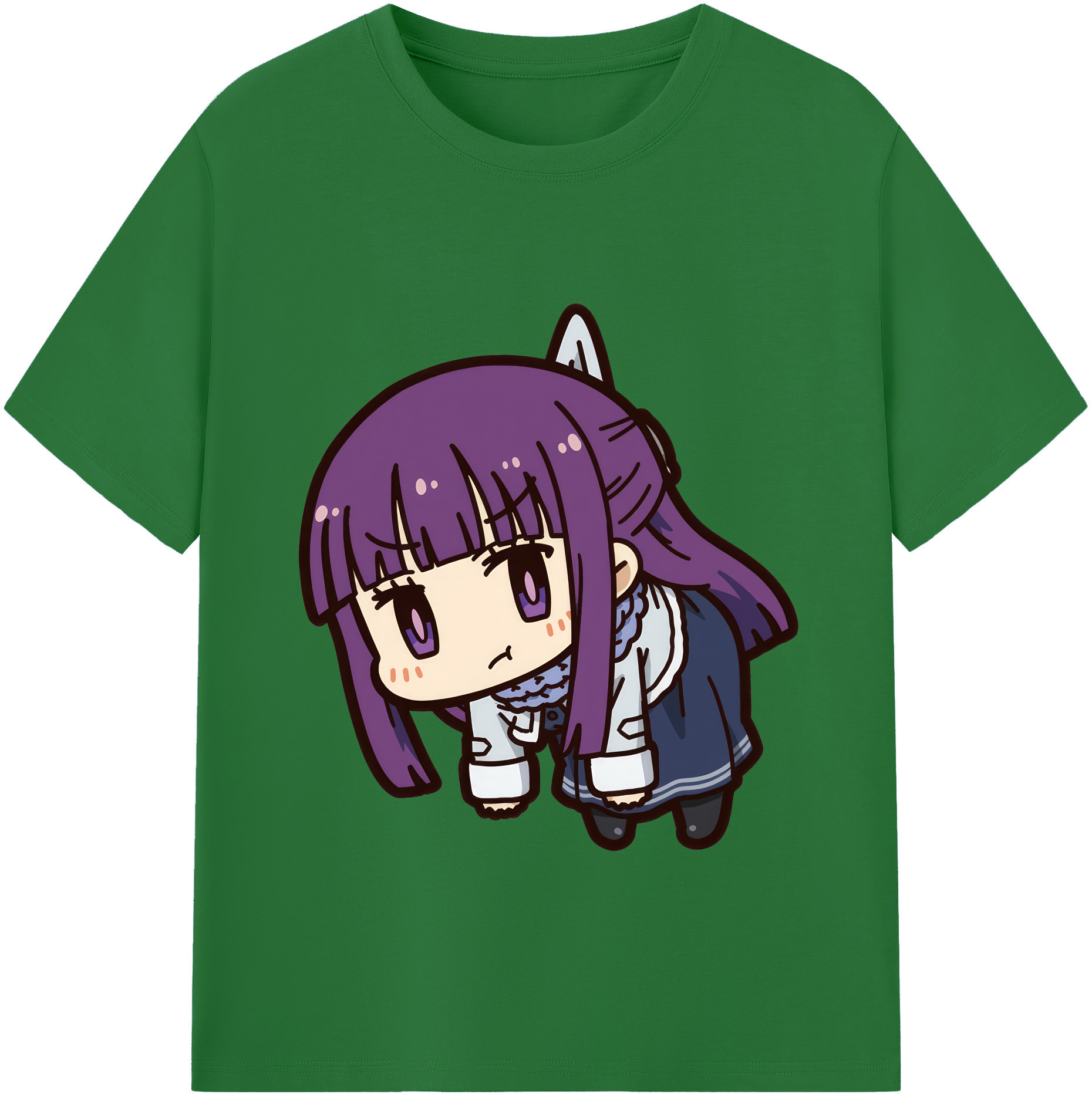 （画像用） 葬送のフリーレン Frieren 綿100％半袖Tシャツ（フロントプリント）