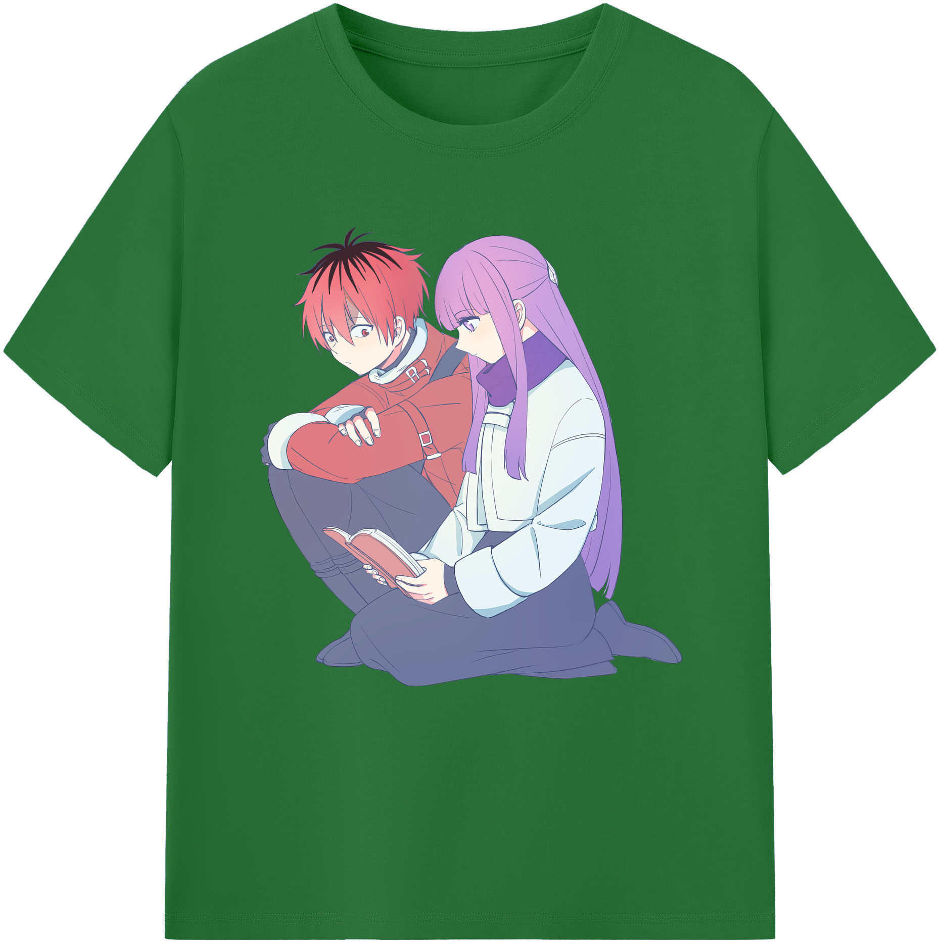 （画像用） 葬送のフリーレン Frieren 綿100％半袖Tシャツ（フロントプリント）