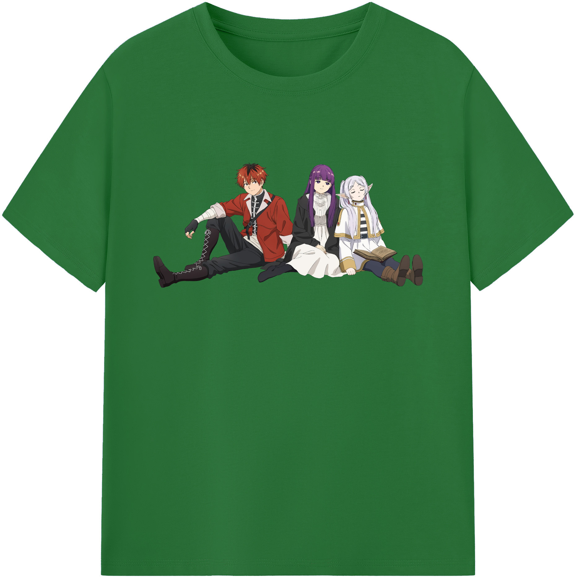 （画像用） 葬送のフリーレン Frieren 綿100％半袖Tシャツ（フロントプリント）