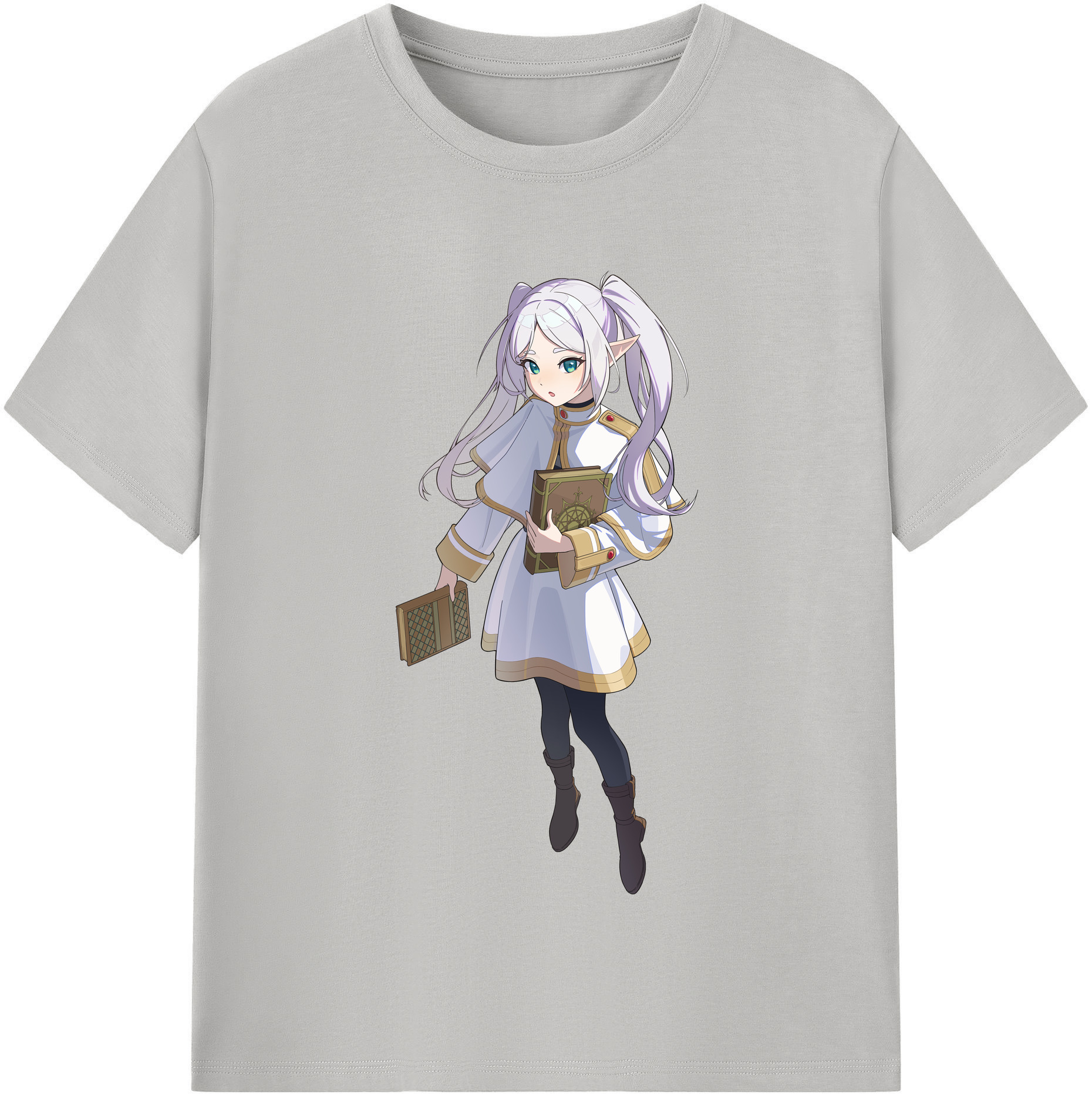 （画像用） 葬送のフリーレン Frieren 綿100％半袖Tシャツ（フロントプリント）