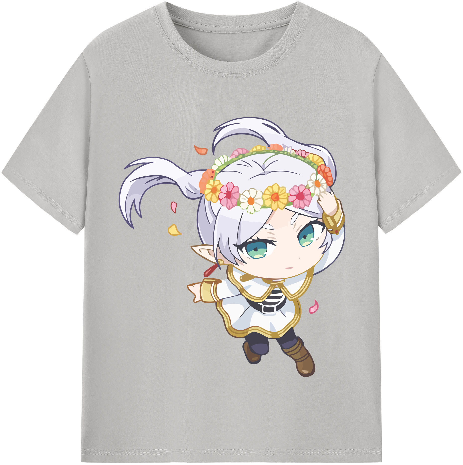 （画像用） 葬送のフリーレン Frieren 綿100％半袖Tシャツ（フロントプリント）