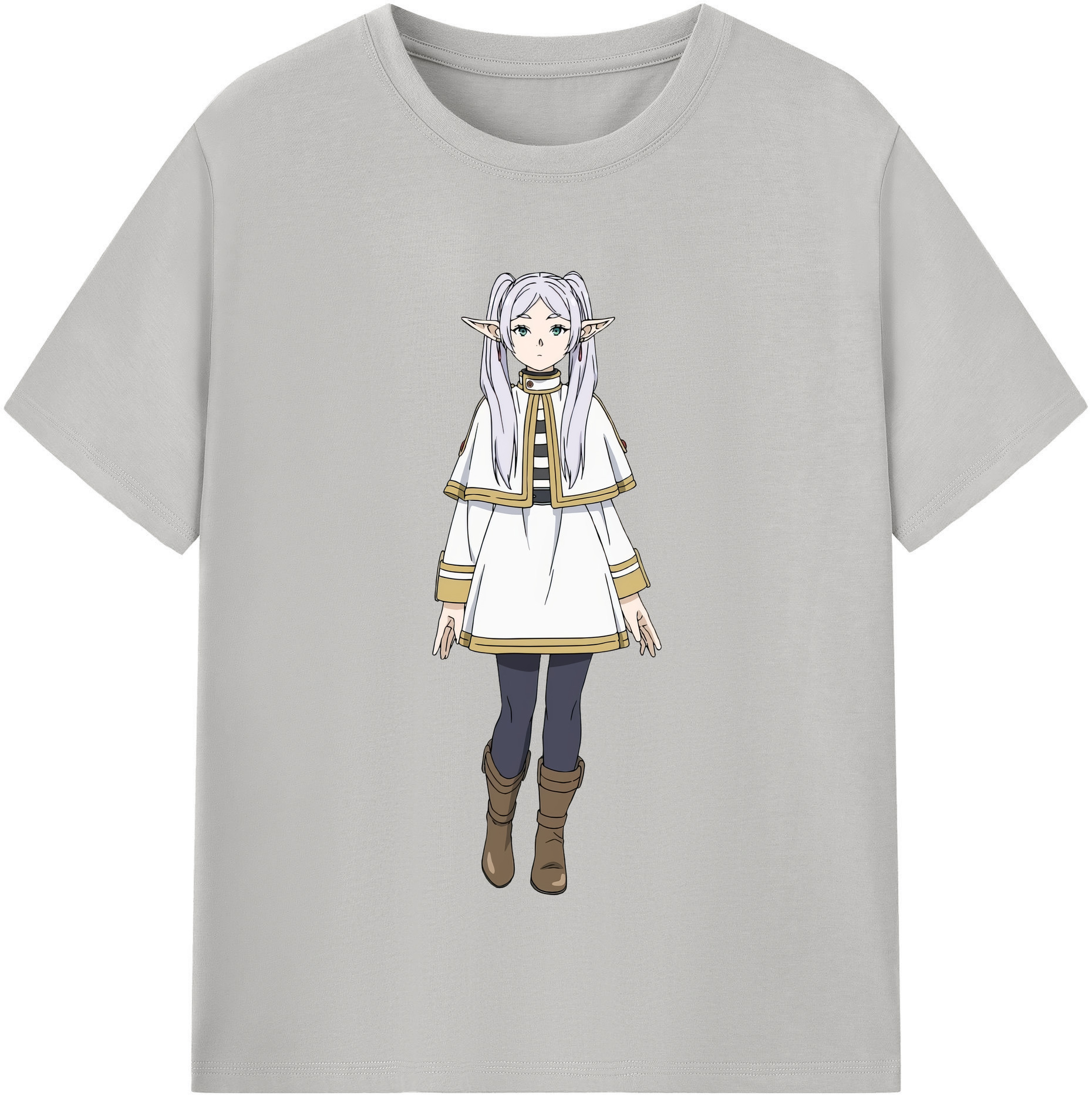 （画像用） 葬送のフリーレン Frieren 綿100％半袖Tシャツ（フロントプリント）