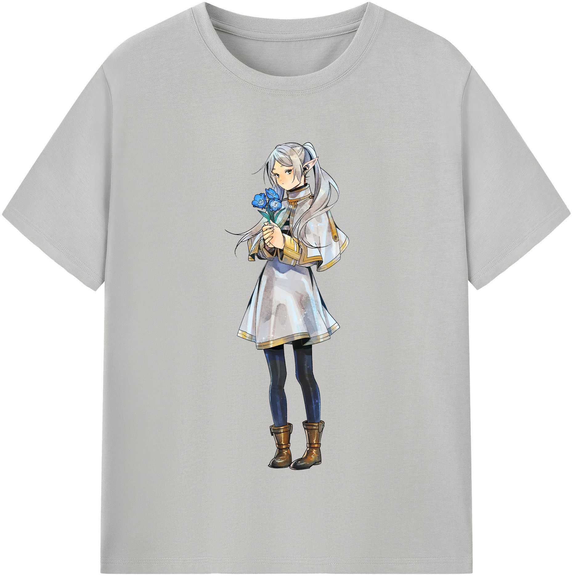 （画像用） 葬送のフリーレン Frieren 綿100％半袖Tシャツ（フロントプリント）