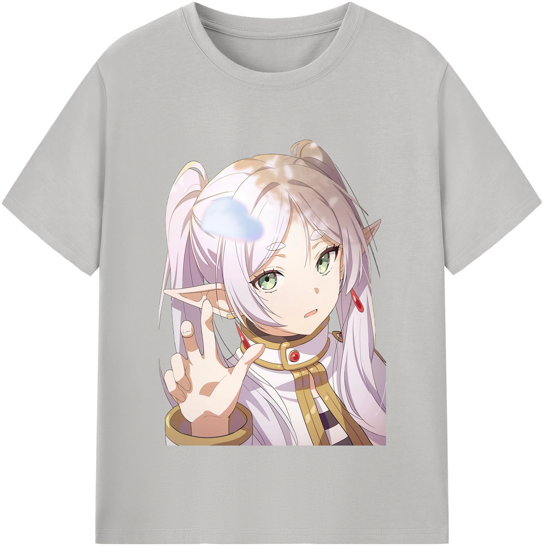 （画像用） 葬送のフリーレン Frieren 綿100％半袖Tシャツ（フロントプリント）
