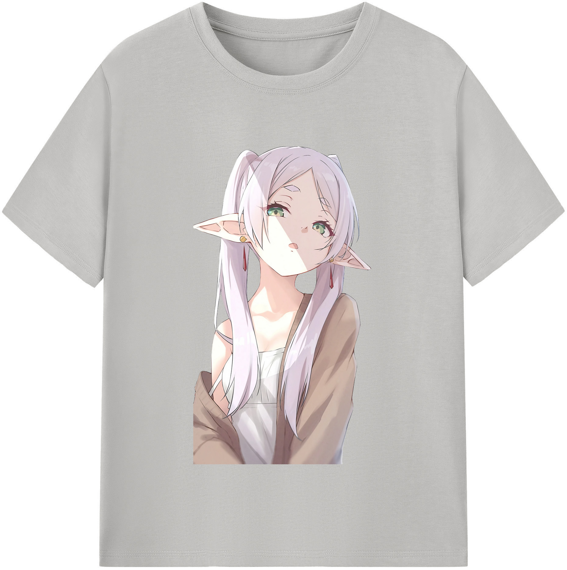 （画像用） 葬送のフリーレン Frieren 綿100％半袖Tシャツ（フロントプリント）