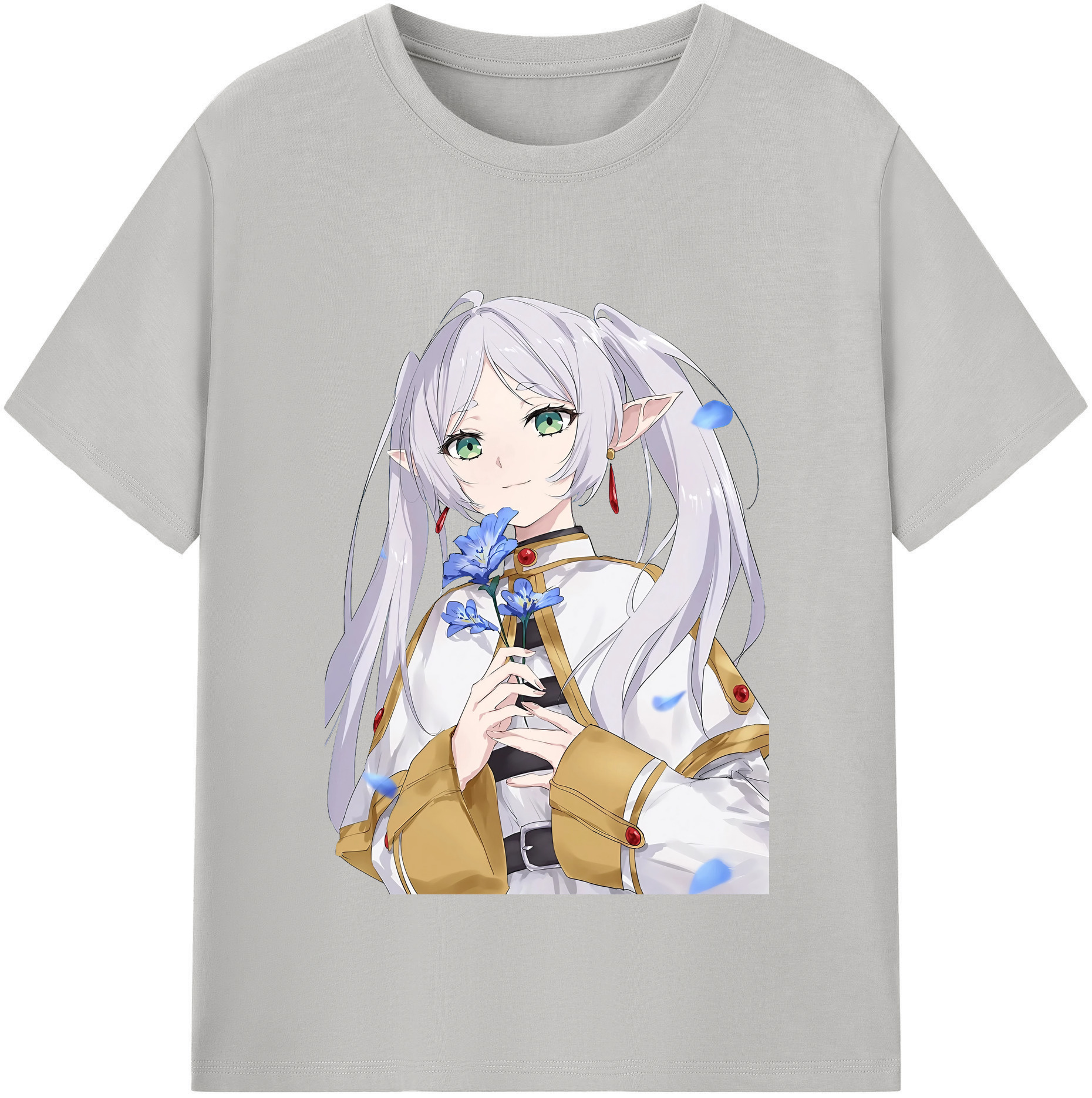 （画像用） 葬送のフリーレン Frieren 綿100％半袖Tシャツ（フロントプリント）