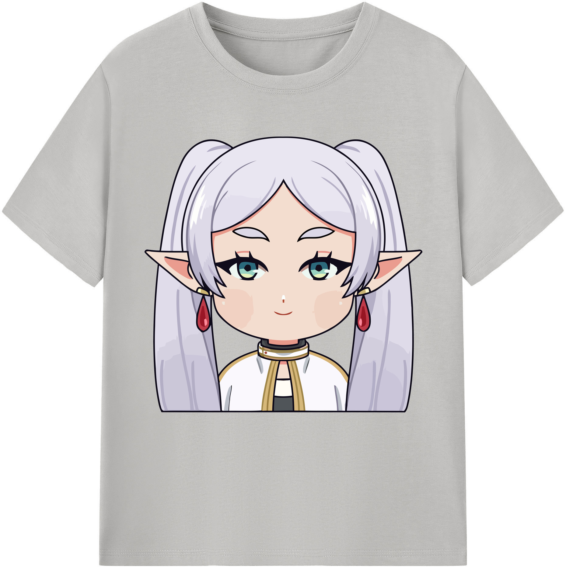 （画像用） 葬送のフリーレン Frieren 綿100％半袖Tシャツ（フロントプリント）