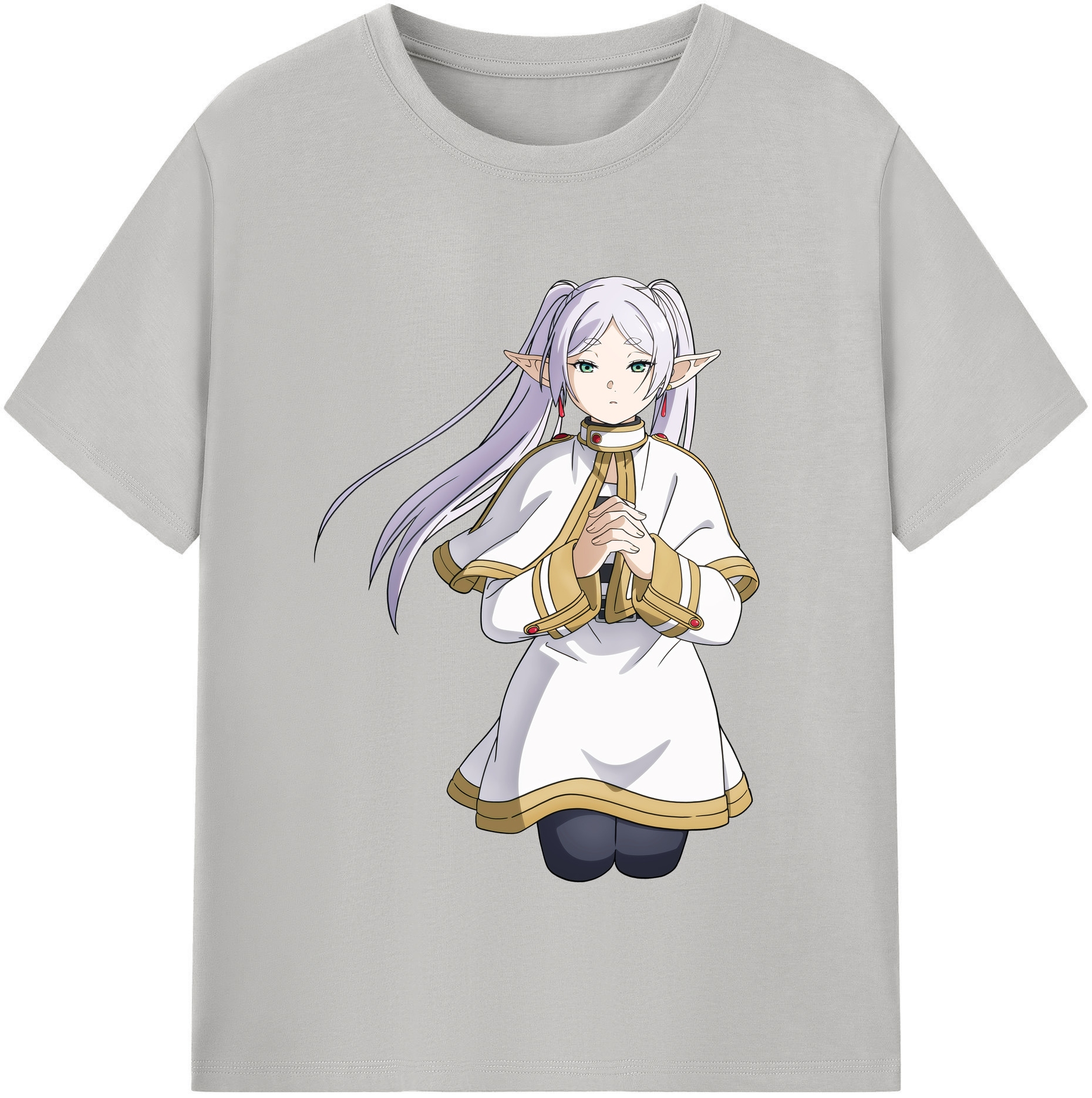 （画像用） 葬送のフリーレン Frieren 綿100％半袖Tシャツ（フロントプリント）
