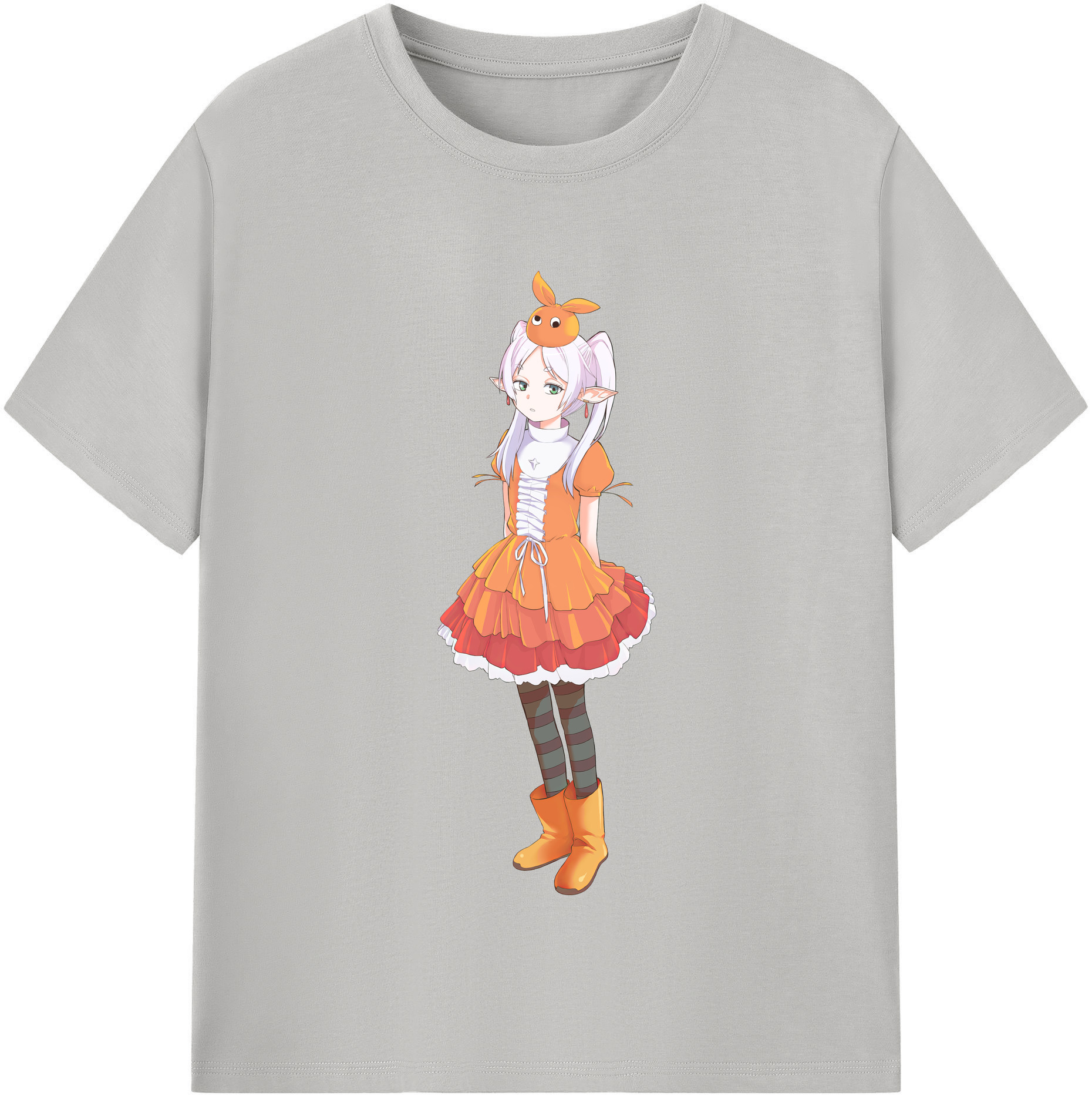 （画像用） 葬送のフリーレン Frieren 綿100％半袖Tシャツ（フロントプリント）