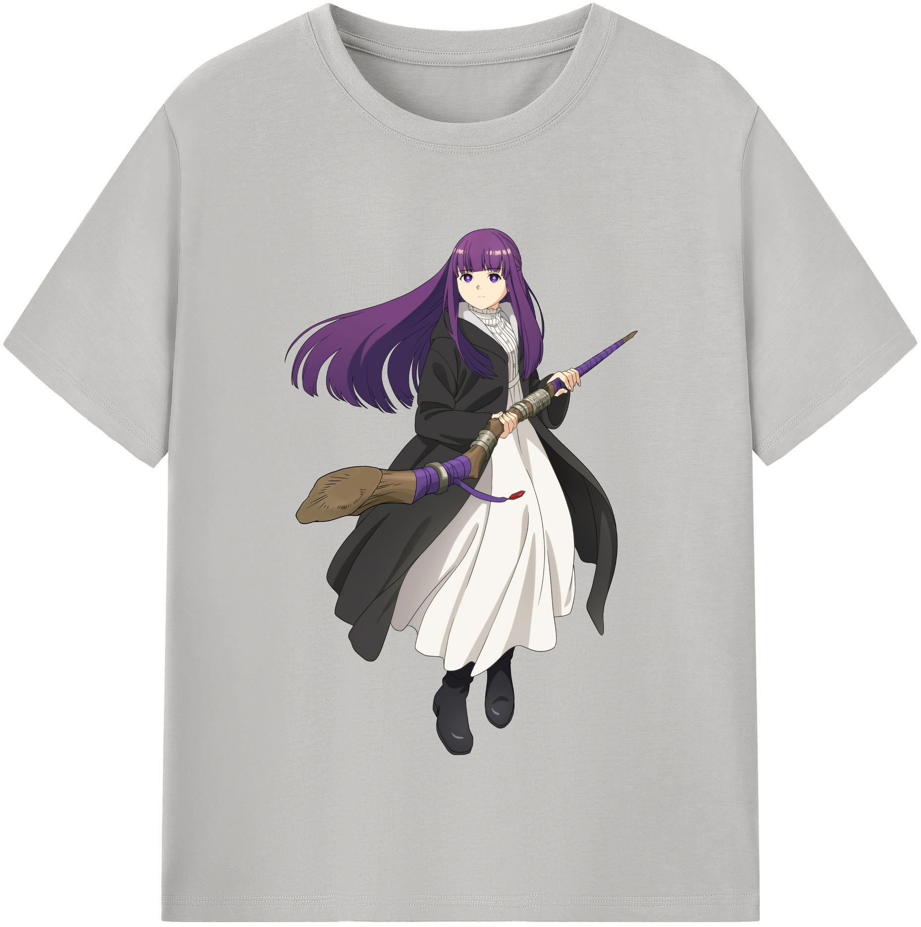 （画像用） 葬送のフリーレン Frieren 綿100％半袖Tシャツ（フロントプリント）