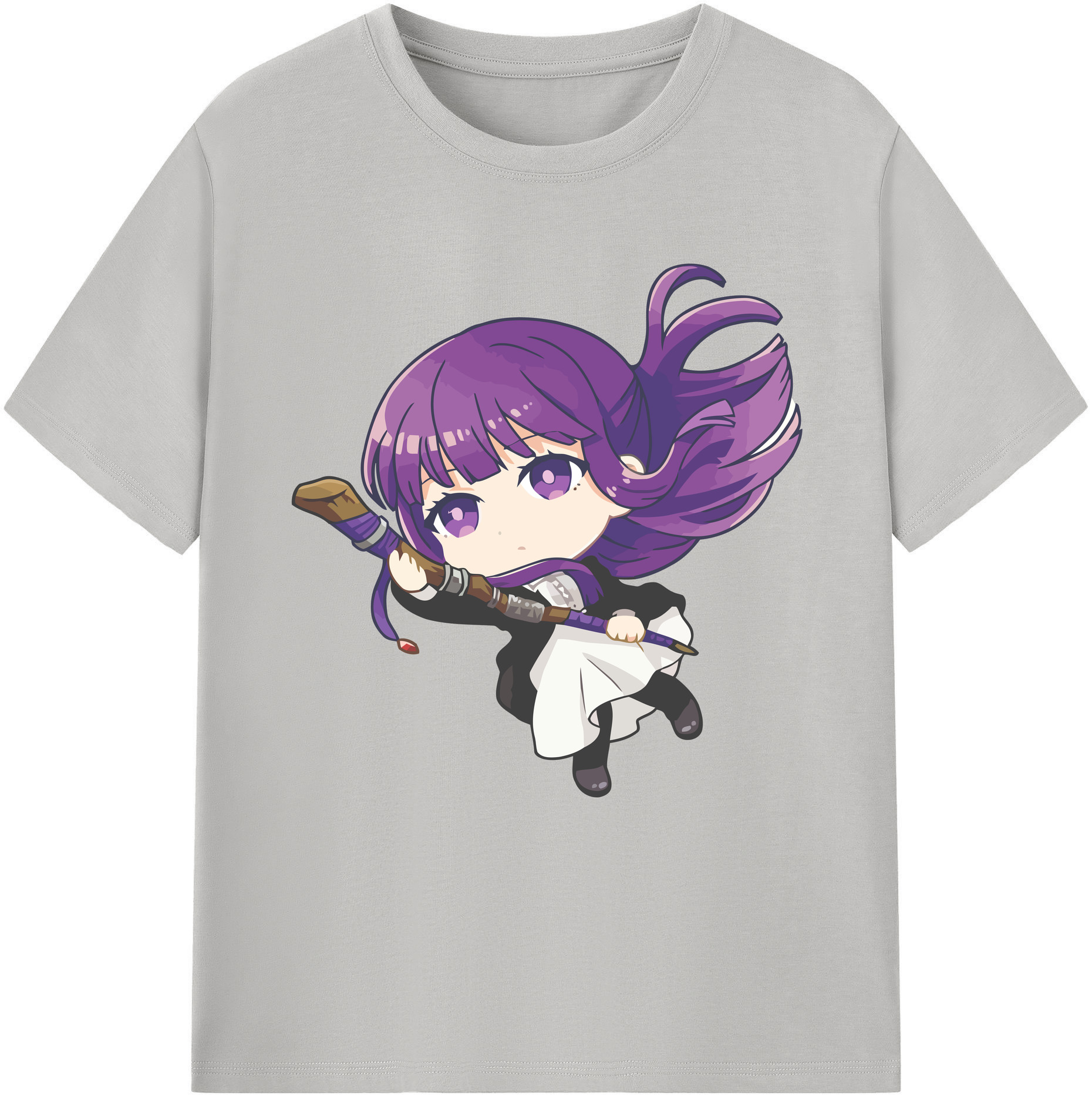 （画像用） 葬送のフリーレン Frieren 綿100％半袖Tシャツ（フロントプリント）