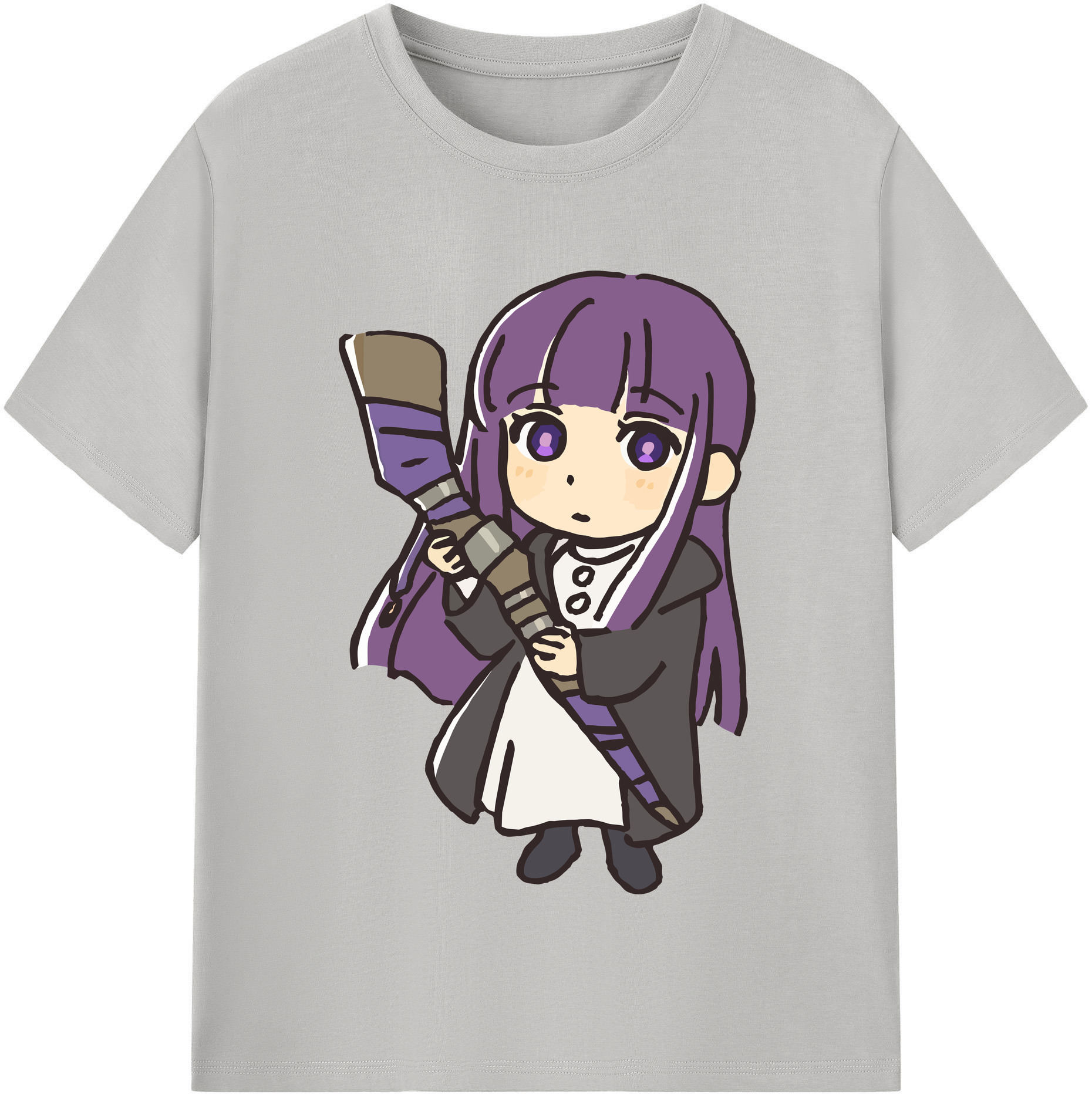 （画像用） 葬送のフリーレン Frieren 綿100％半袖Tシャツ（フロントプリント）