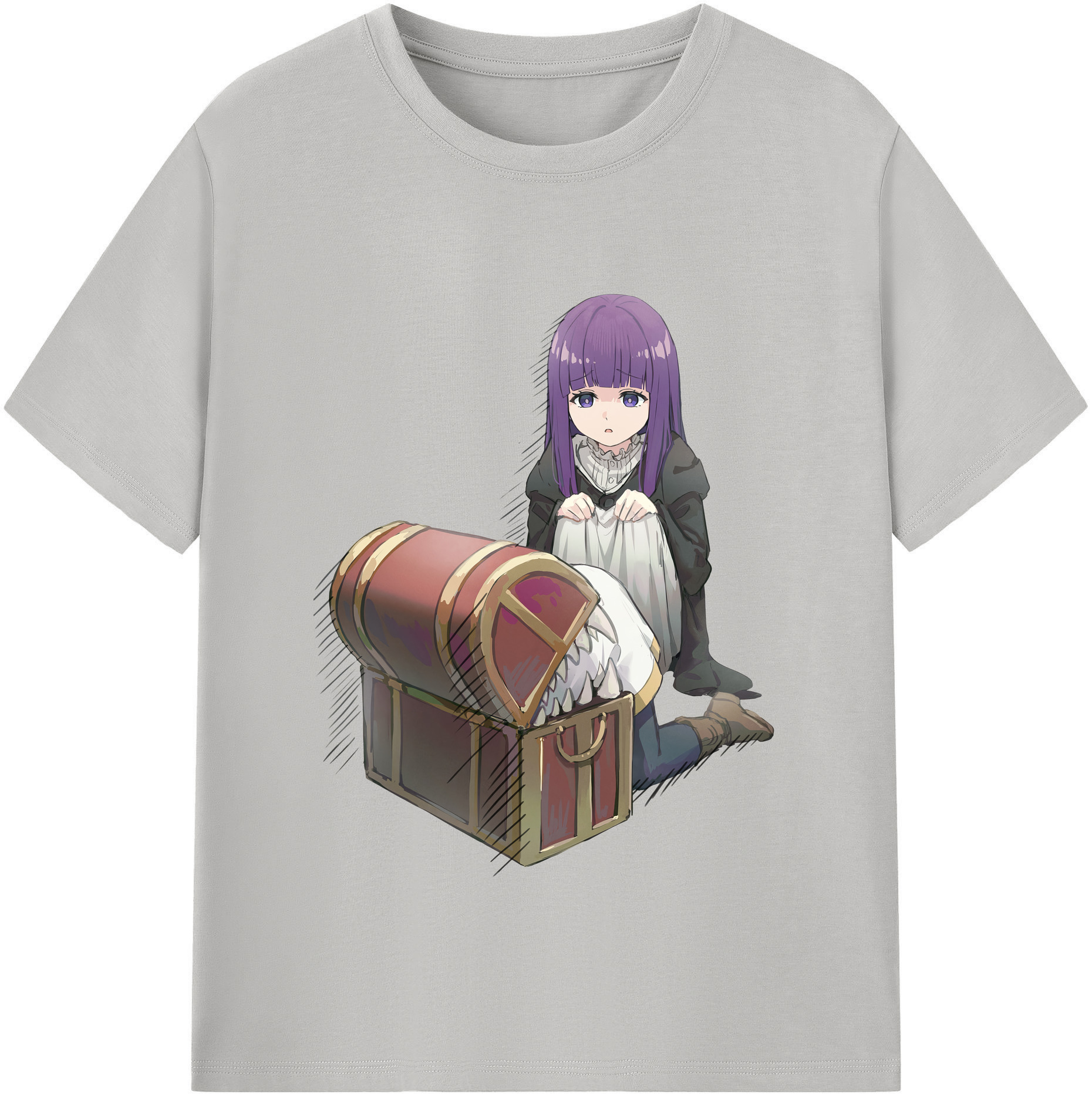 （画像用） 葬送のフリーレン Frieren 綿100％半袖Tシャツ（フロントプリント）