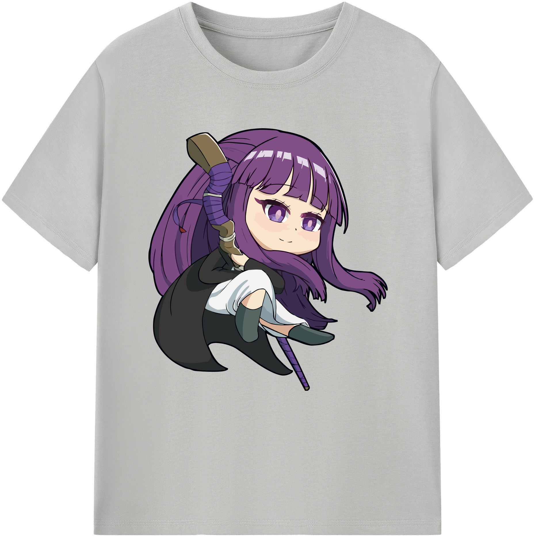 （画像用） 葬送のフリーレン Frieren 綿100％半袖Tシャツ（フロントプリント）