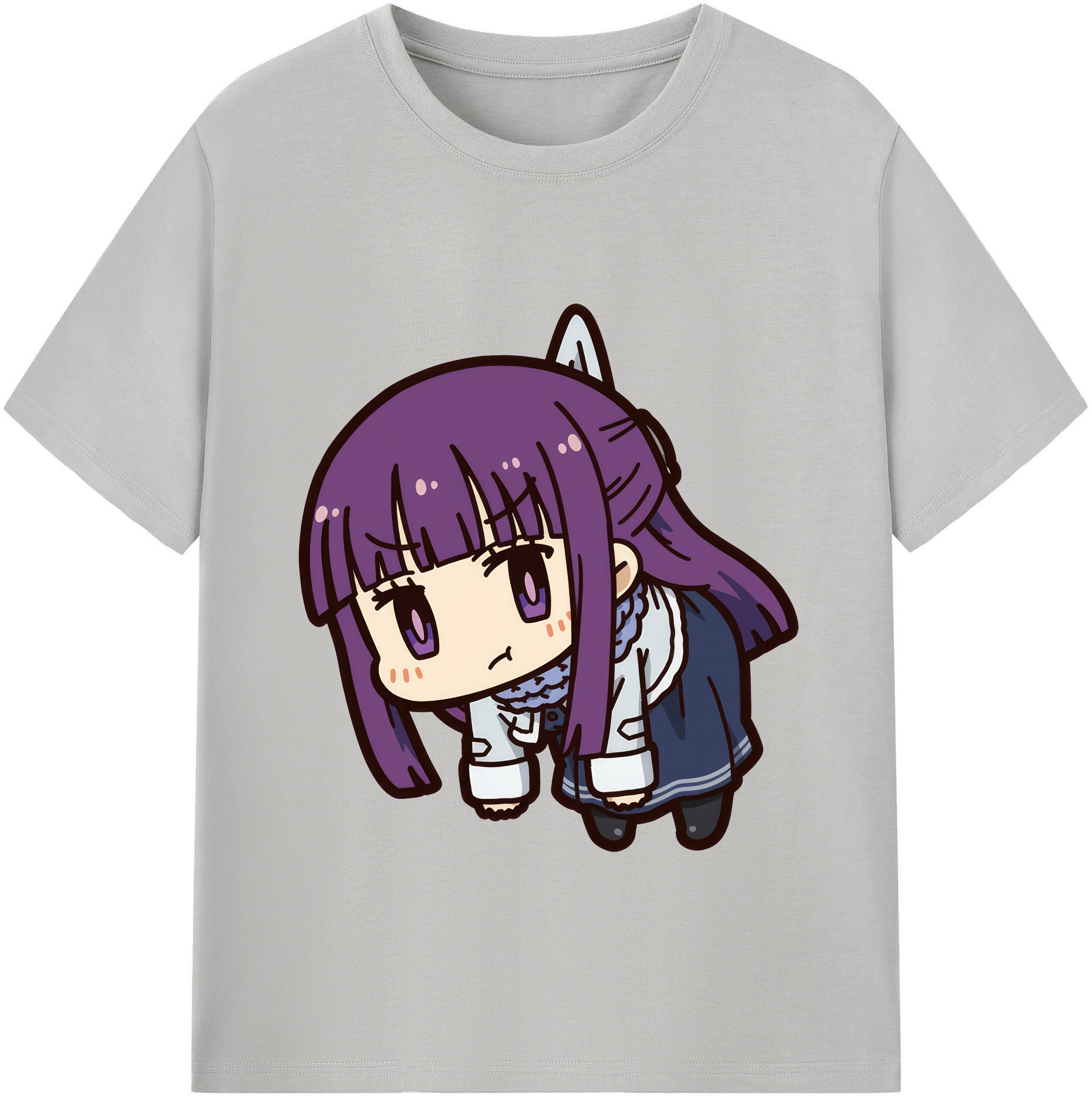 （画像用） 葬送のフリーレン Frieren 綿100％半袖Tシャツ（フロントプリント）