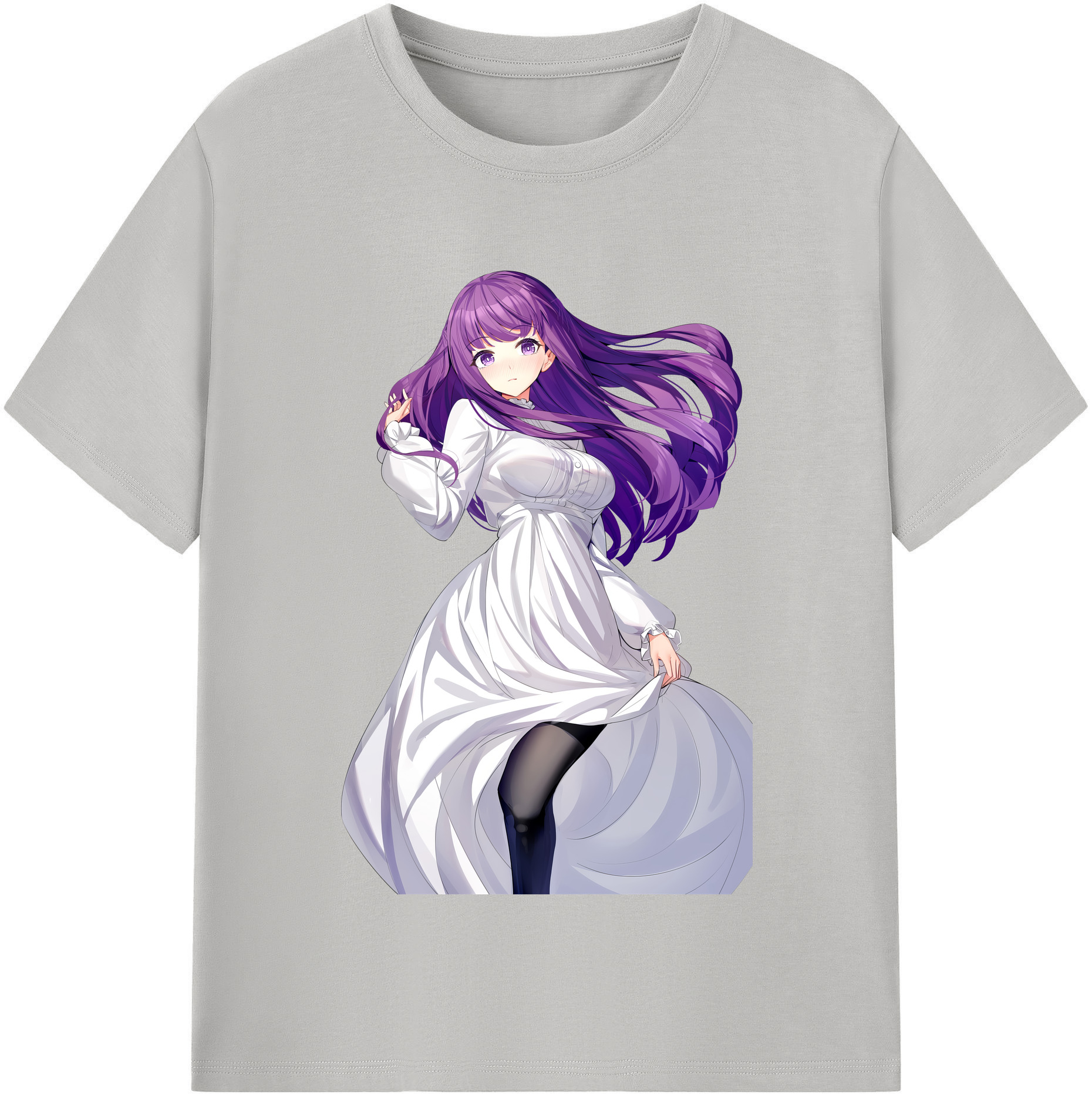 （画像用） 葬送のフリーレン Frieren 綿100％半袖Tシャツ（フロントプリント）