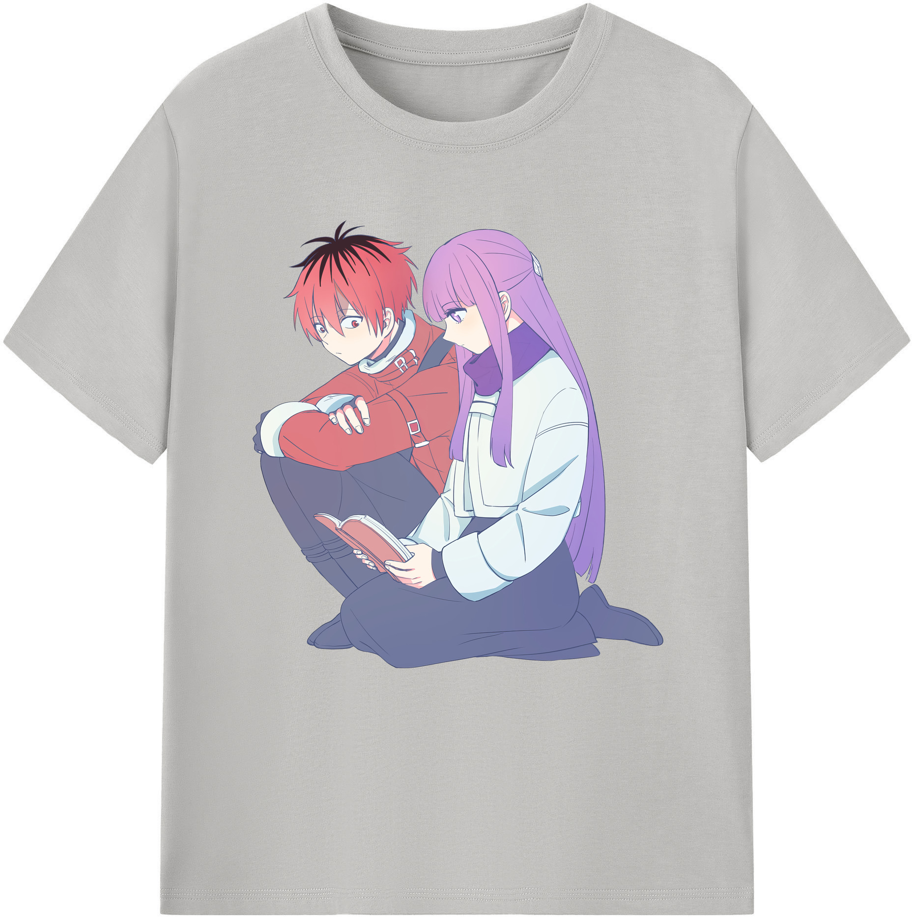 （画像用） 葬送のフリーレン Frieren 綿100％半袖Tシャツ（フロントプリント）