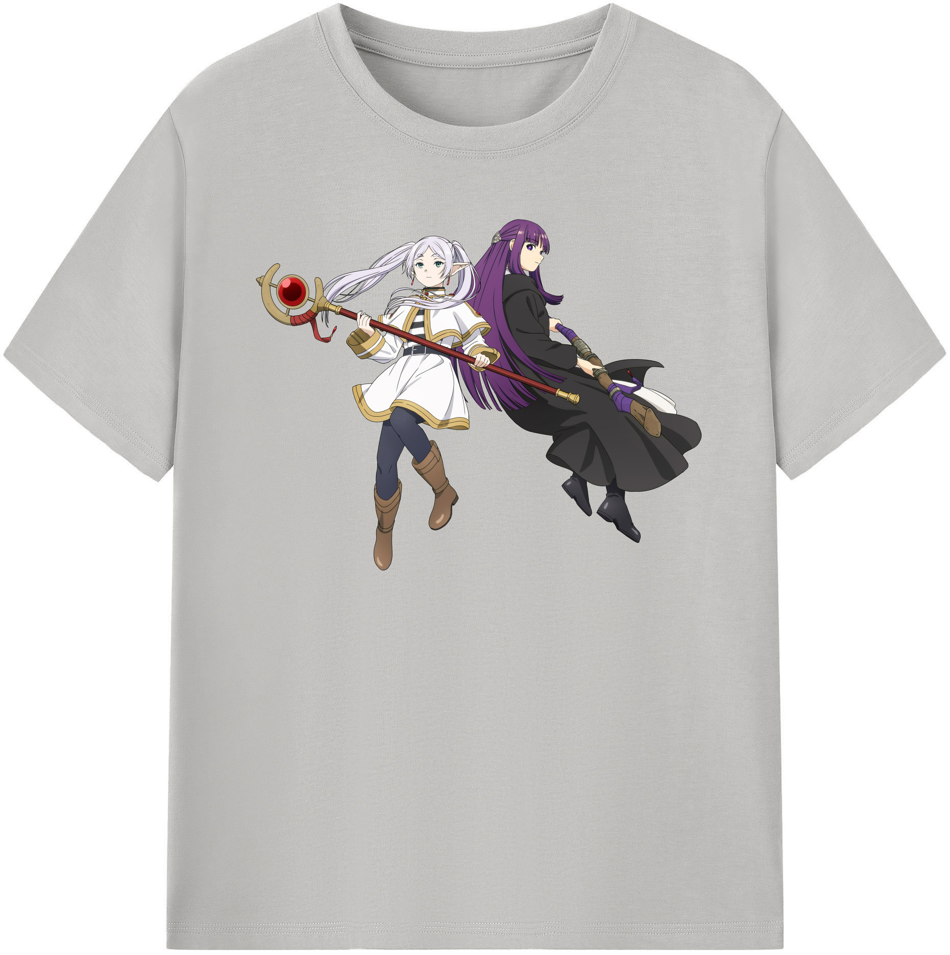 （画像用） 葬送のフリーレン Frieren 綿100％半袖Tシャツ（フロントプリント）