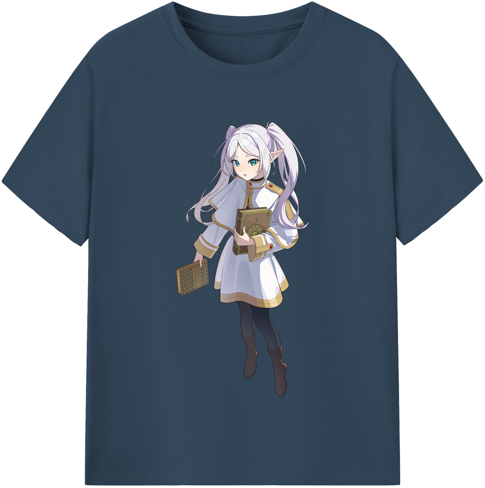 （画像用） 葬送のフリーレン Frieren 綿100％半袖Tシャツ（フロントプリント）