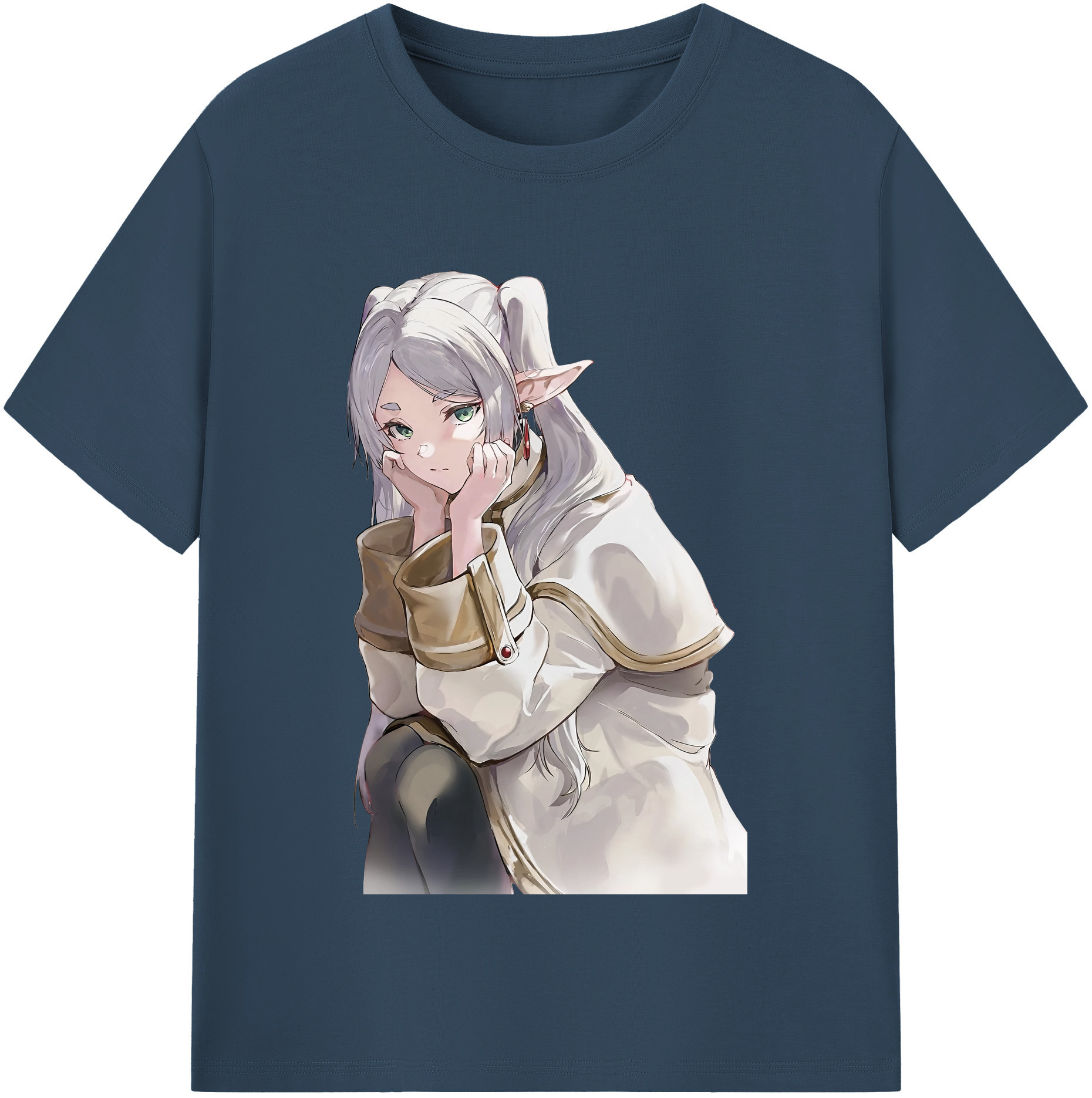 （画像用） 葬送のフリーレン Frieren 綿100％半袖Tシャツ（フロントプリント）