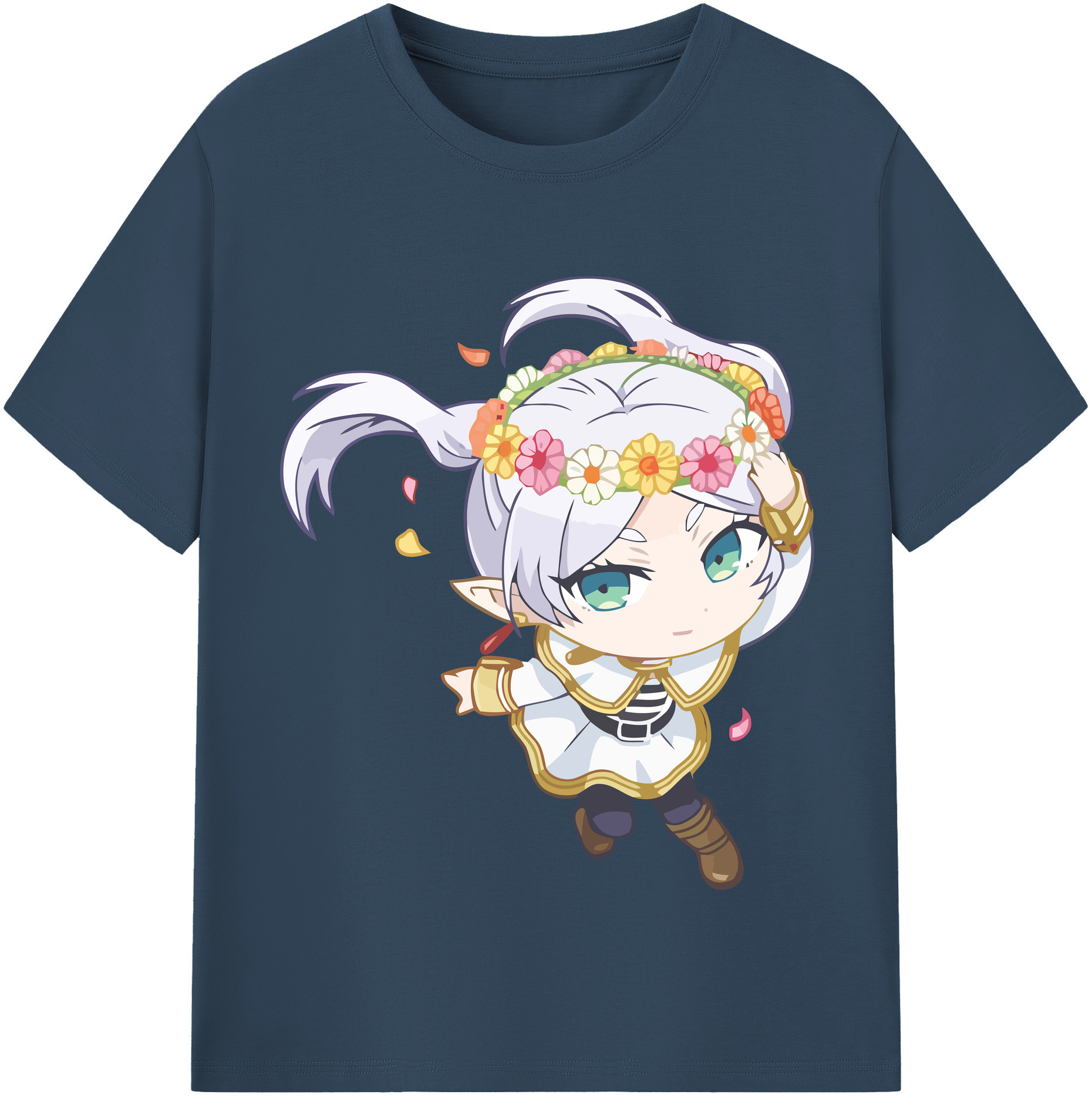 （画像用） 葬送のフリーレン Frieren 綿100％半袖Tシャツ（フロントプリント）