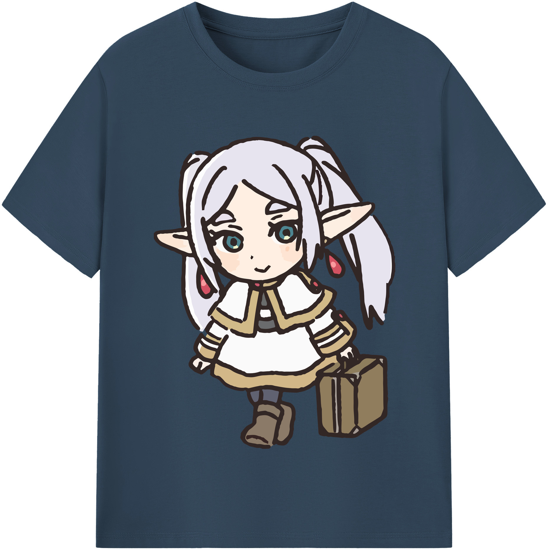 （画像用） 葬送のフリーレン Frieren 綿100％半袖Tシャツ（フロントプリント）