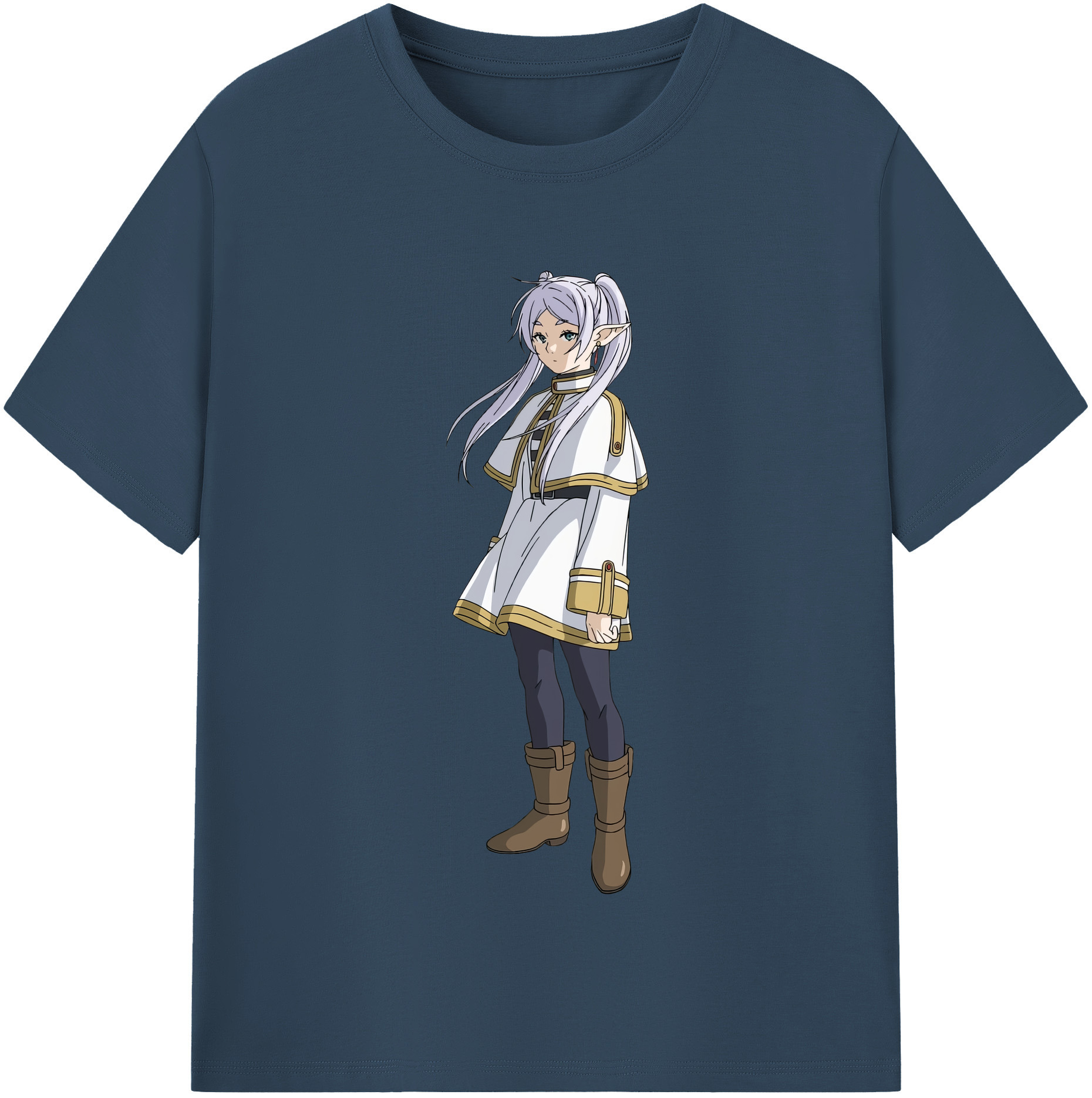 （画像用） 葬送のフリーレン Frieren 綿100％半袖Tシャツ（フロントプリント）