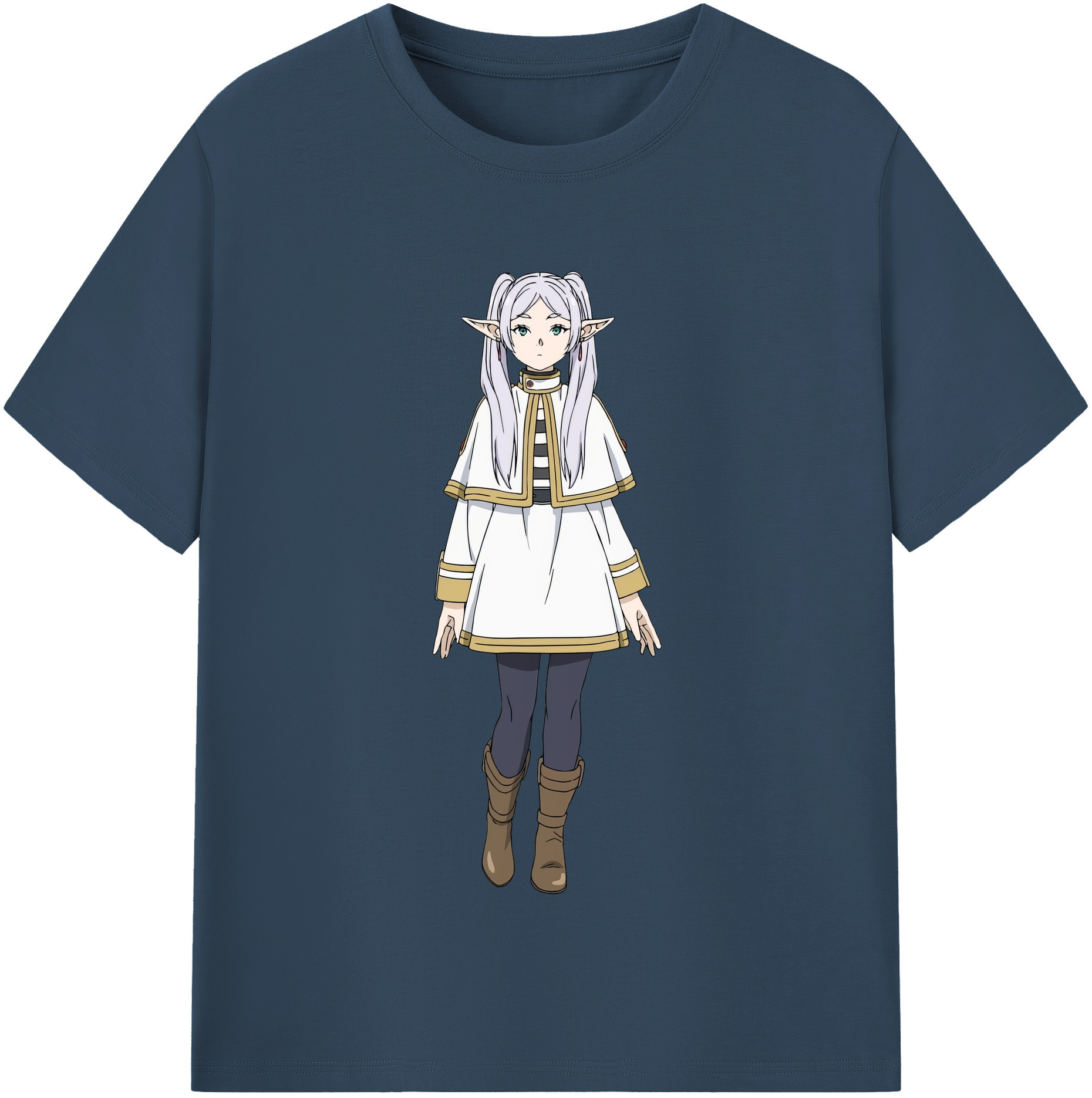 （画像用） 葬送のフリーレン Frieren 綿100％半袖Tシャツ（フロントプリント）