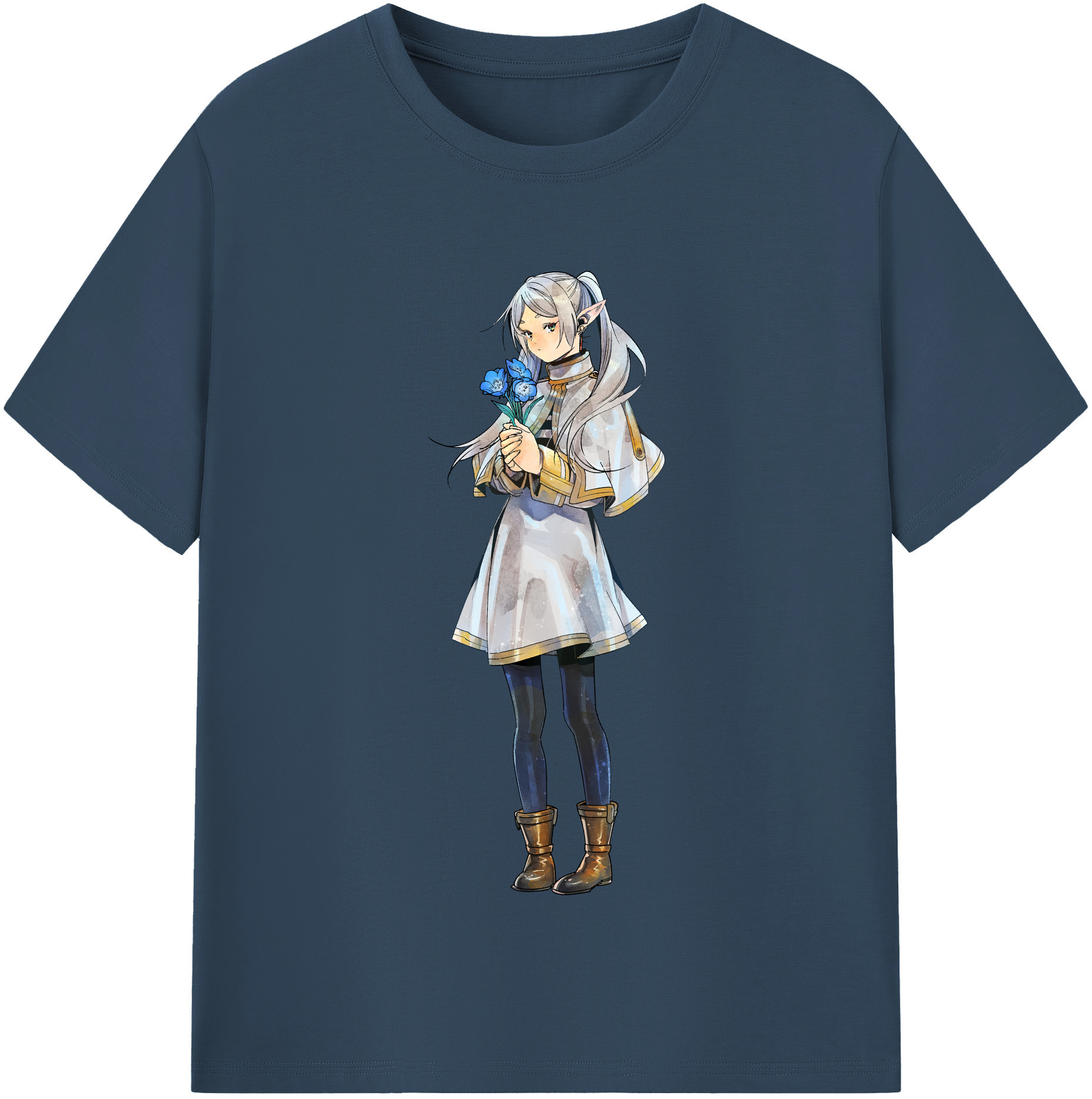 （画像用） 葬送のフリーレン Frieren 綿100％半袖Tシャツ（フロントプリント）