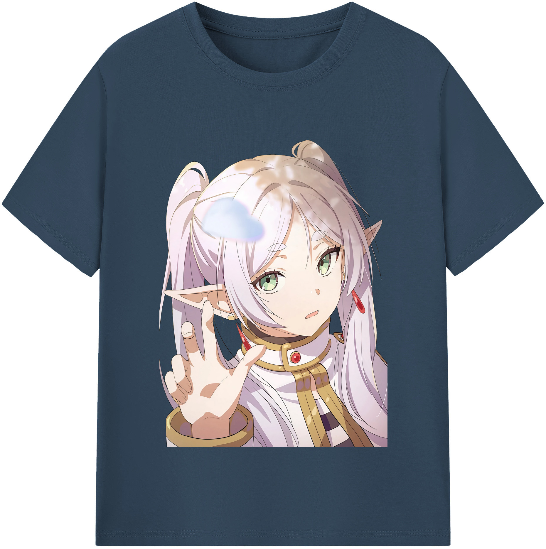 （画像用） 葬送のフリーレン Frieren 綿100％半袖Tシャツ（フロントプリント）