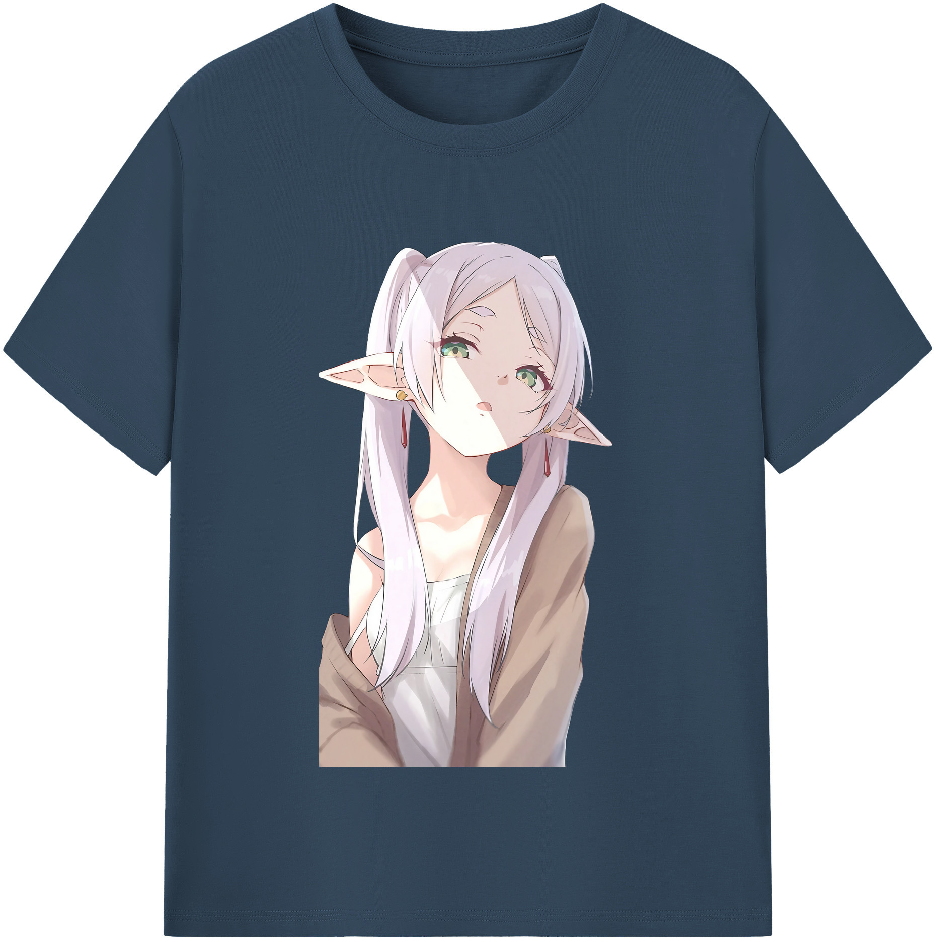 （画像用） 葬送のフリーレン Frieren 綿100％半袖Tシャツ（フロントプリント）