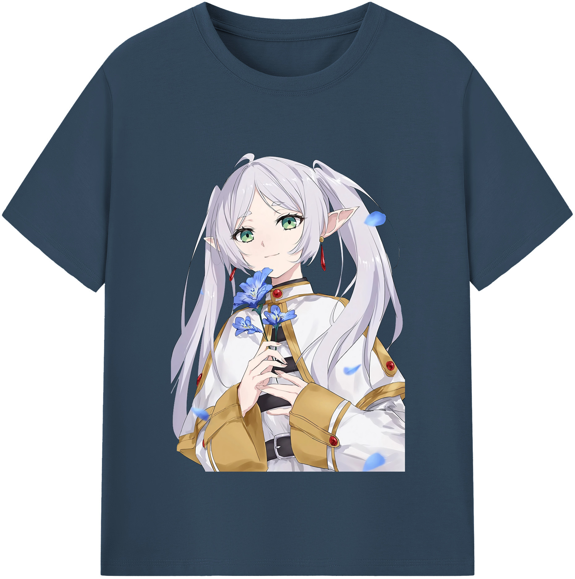 （画像用） 葬送のフリーレン Frieren 綿100％半袖Tシャツ（フロントプリント）