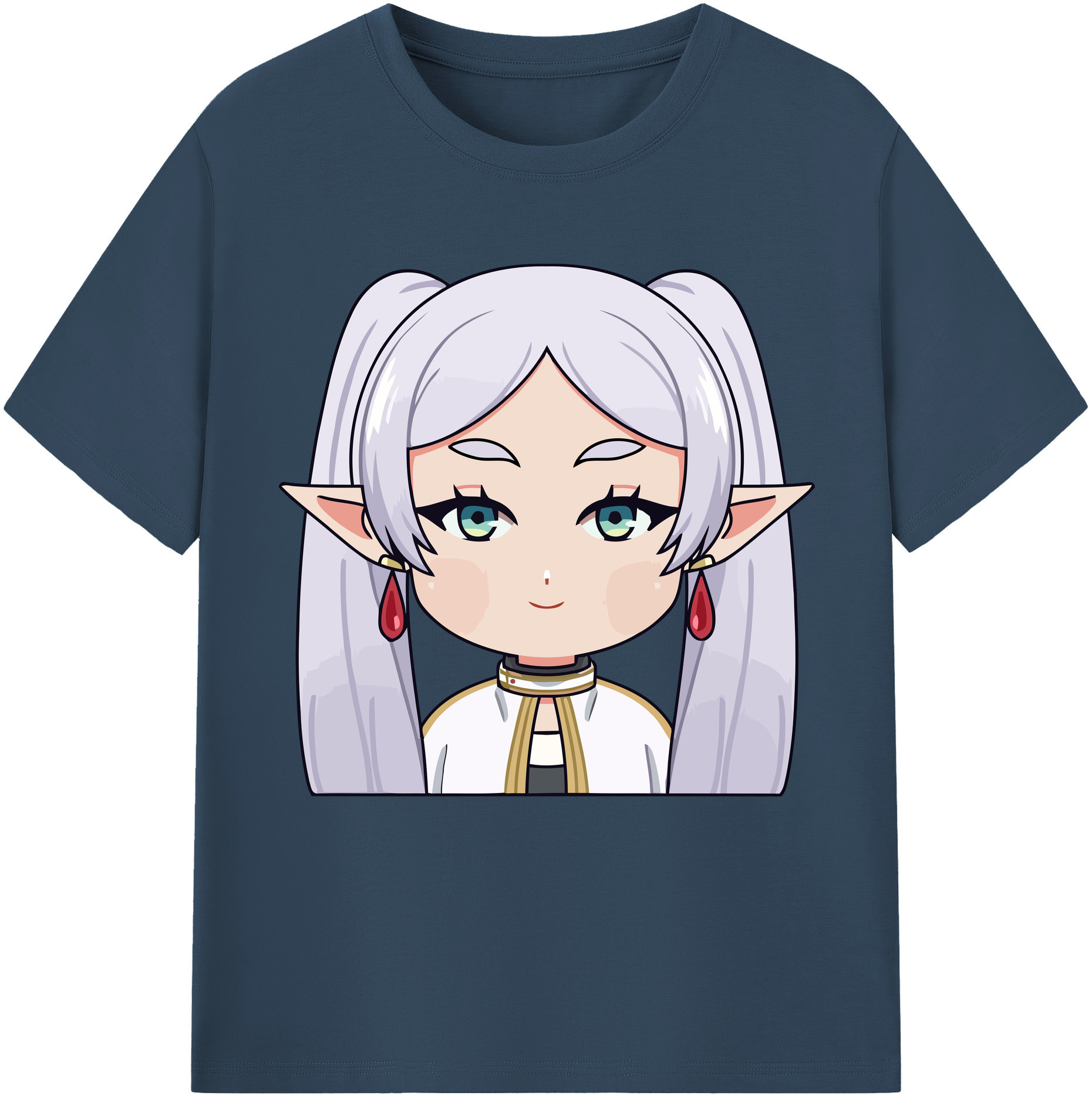（画像用） 葬送のフリーレン Frieren 綿100％半袖Tシャツ（フロントプリント）