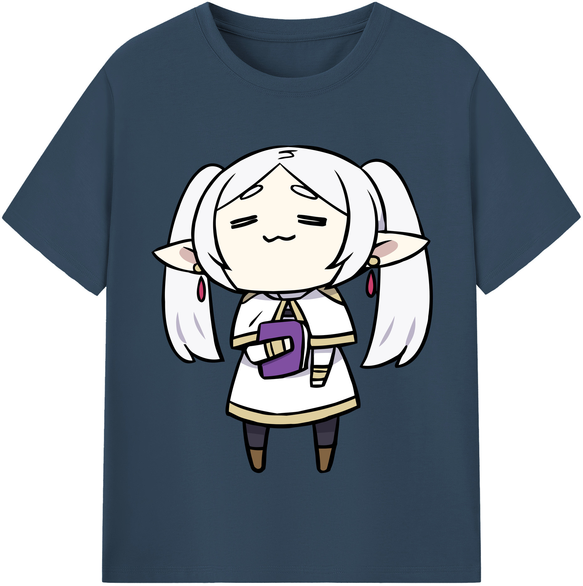 （画像用） 葬送のフリーレン Frieren 綿100％半袖Tシャツ（フロントプリント）