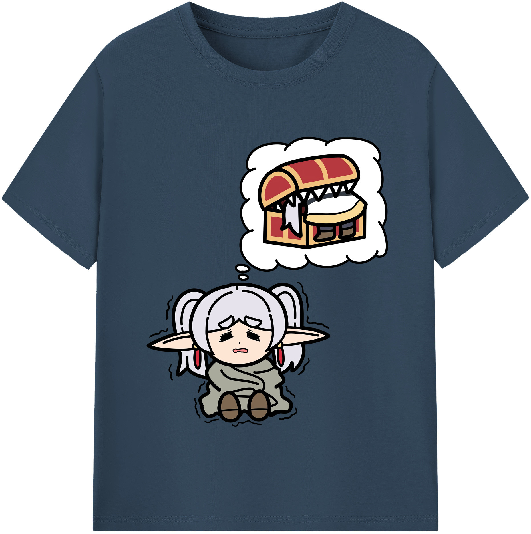 （画像用） 葬送のフリーレン Frieren 綿100％半袖Tシャツ（フロントプリント）