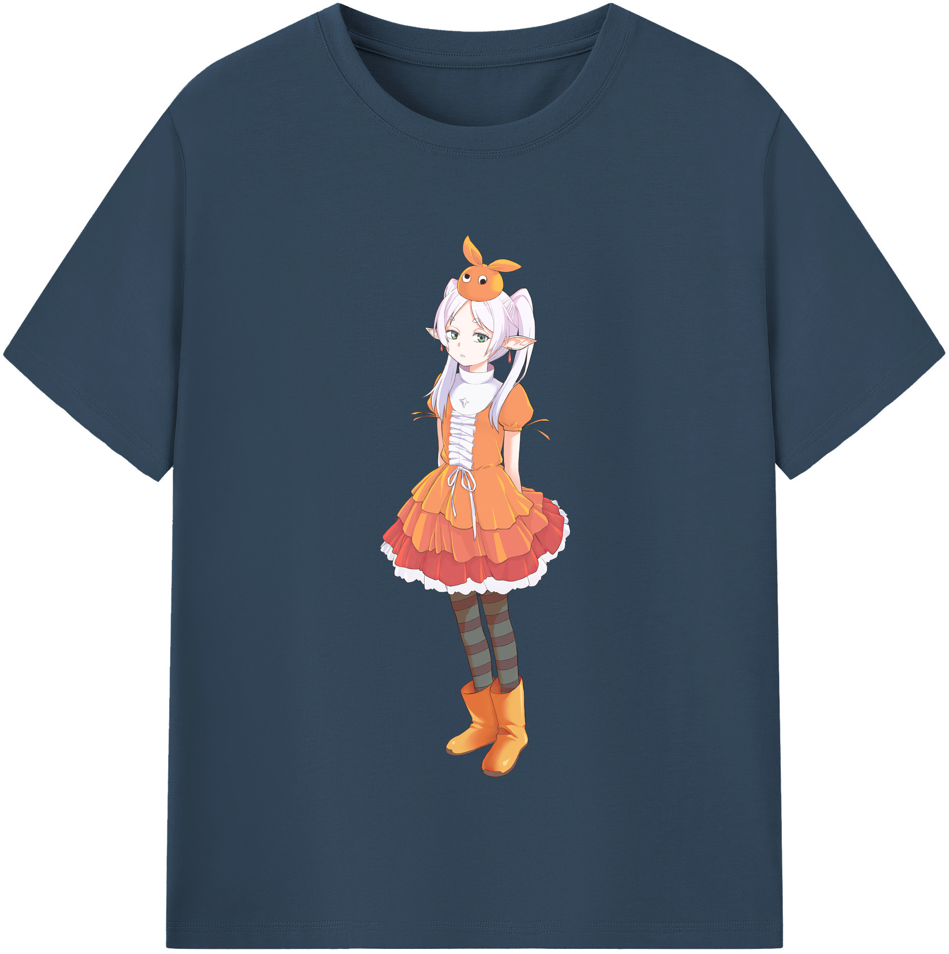 （画像用） 葬送のフリーレン Frieren 綿100％半袖Tシャツ（フロントプリント）