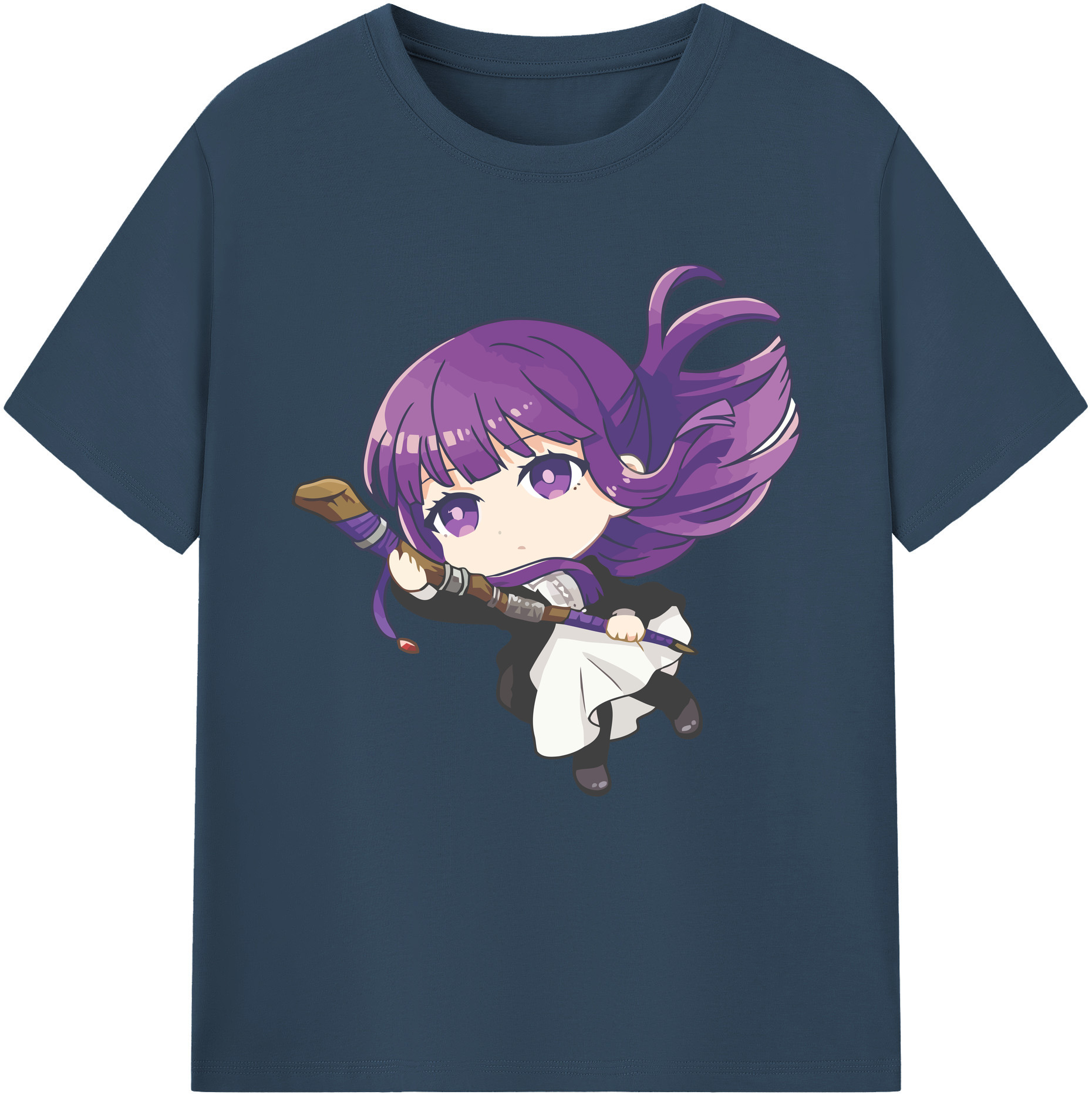 （画像用） 葬送のフリーレン Frieren 綿100％半袖Tシャツ（フロントプリント）
