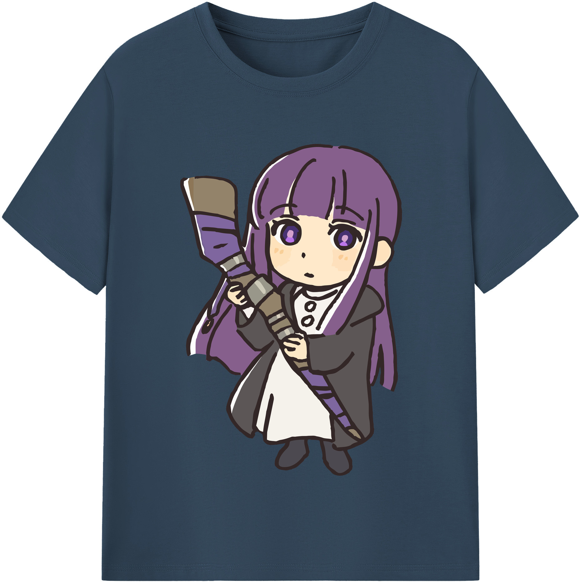 （画像用） 葬送のフリーレン Frieren 綿100％半袖Tシャツ（フロントプリント）
