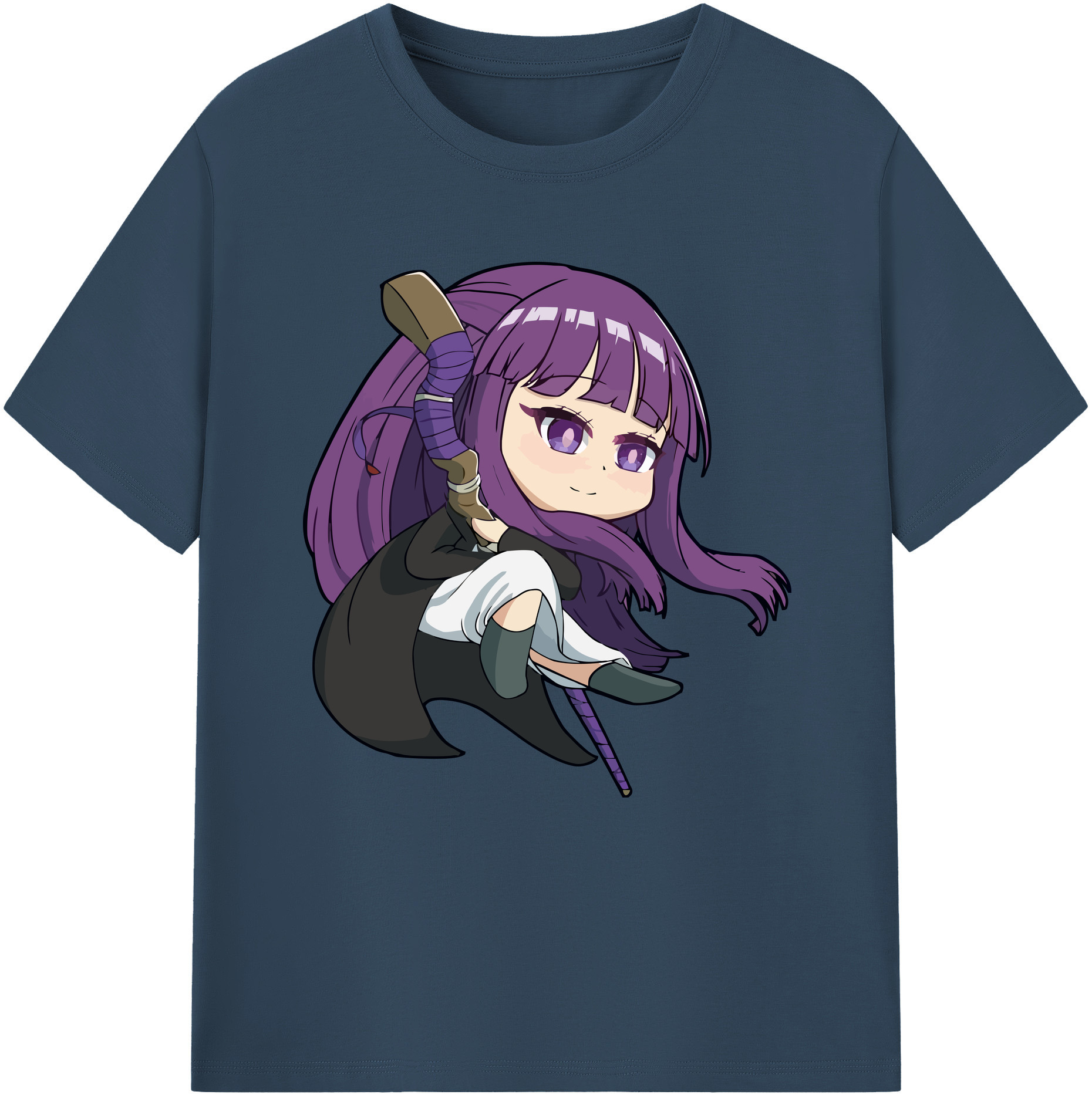 （画像用） 葬送のフリーレン Frieren 綿100％半袖Tシャツ（フロントプリント）