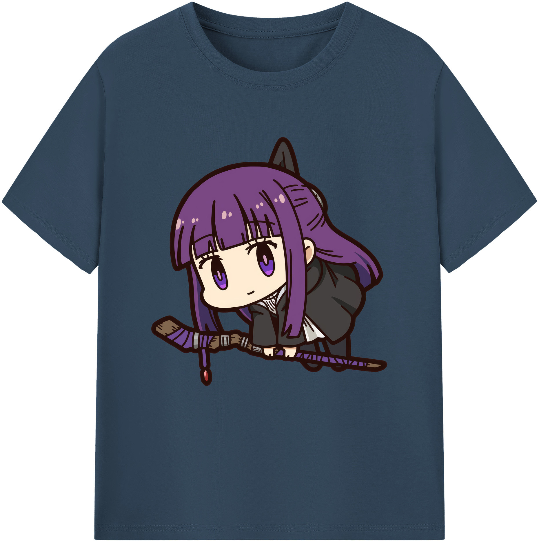 （画像用） 葬送のフリーレン Frieren 綿100％半袖Tシャツ（フロントプリント）