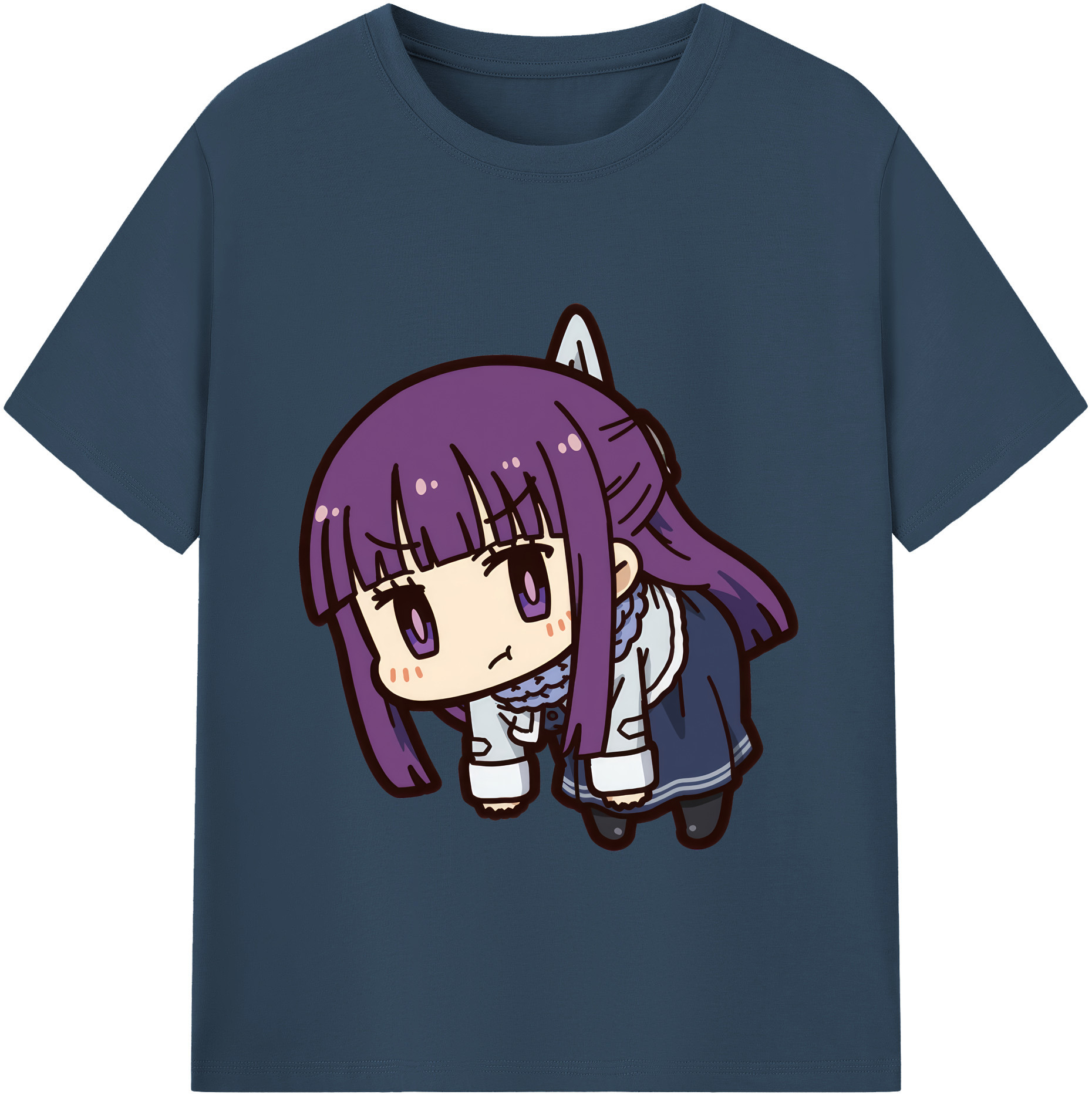 （画像用） 葬送のフリーレン Frieren 綿100％半袖Tシャツ（フロントプリント）