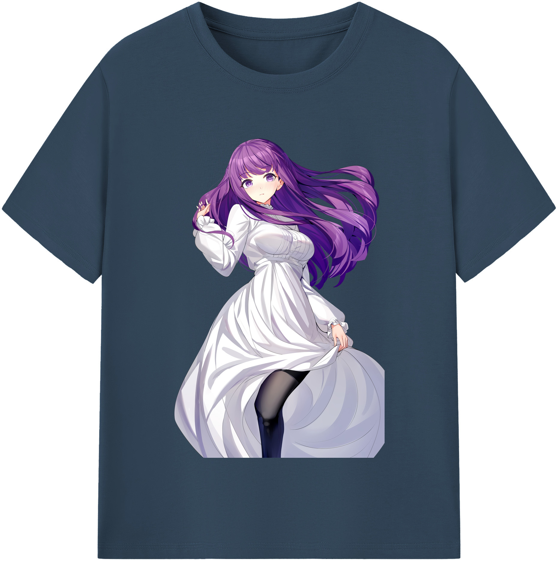 （画像用） 葬送のフリーレン Frieren 綿100％半袖Tシャツ（フロントプリント）