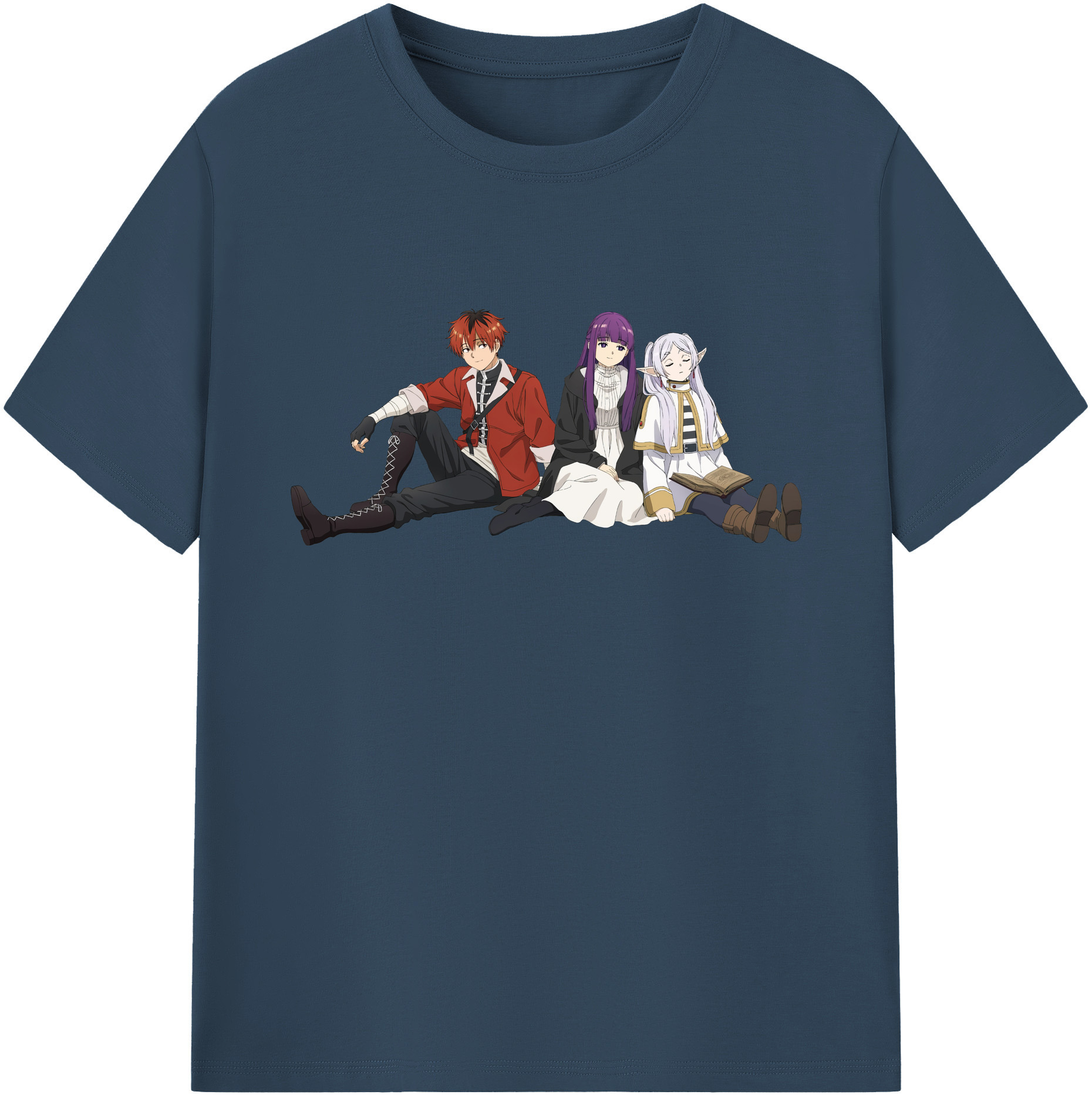 （画像用） 葬送のフリーレン Frieren 綿100％半袖Tシャツ（フロントプリント）