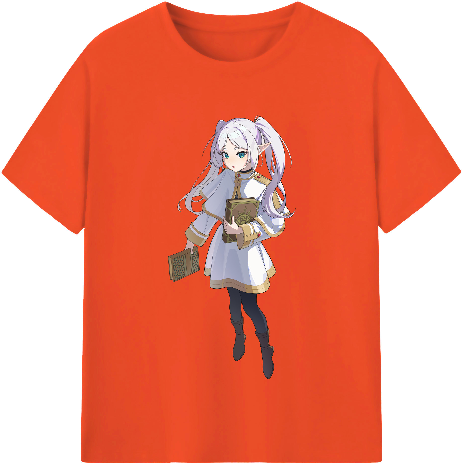 （画像用） 葬送のフリーレン Frieren 綿100％半袖Tシャツ（フロントプリント）