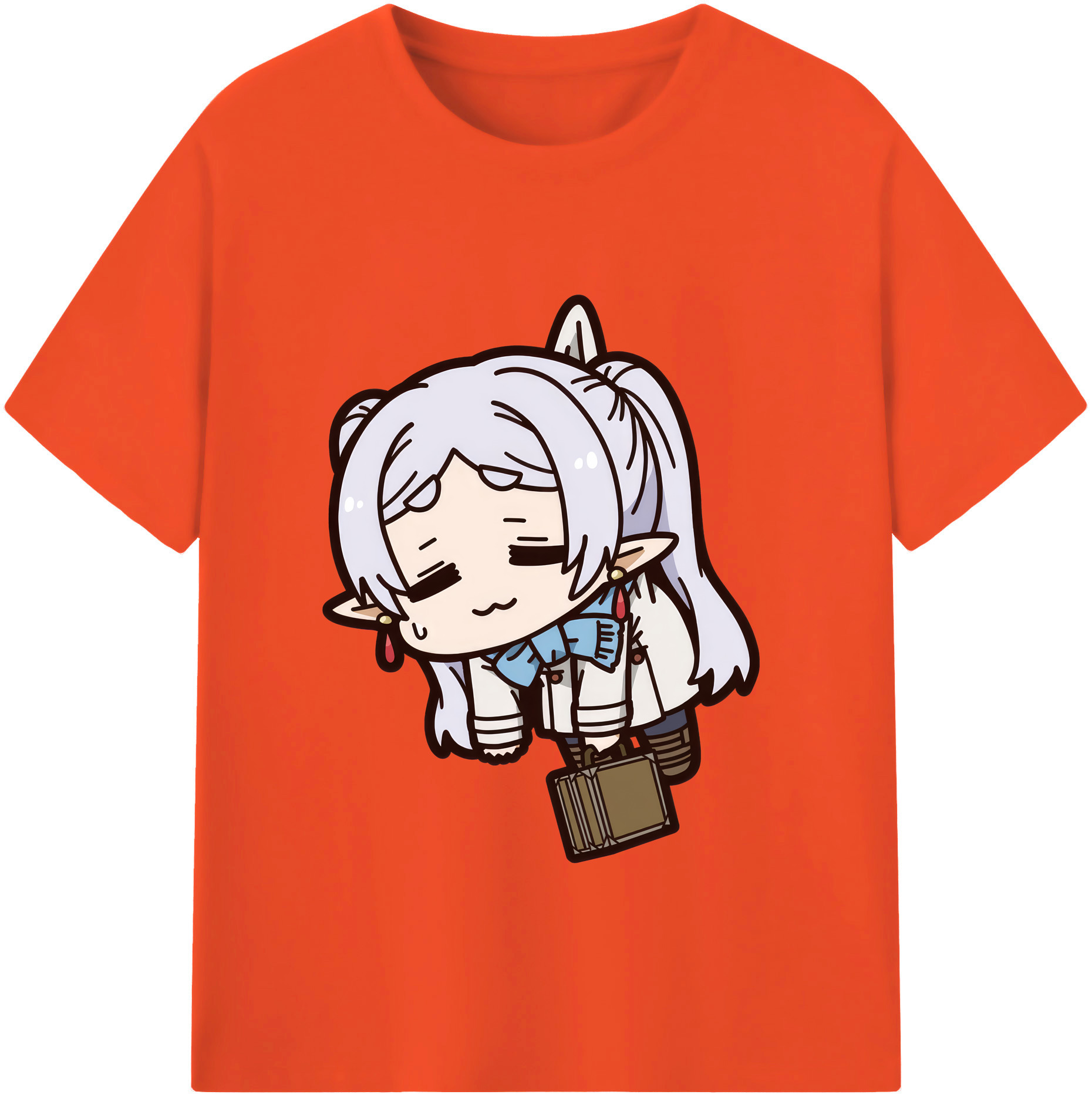 （画像用） 葬送のフリーレン Frieren 綿100％半袖Tシャツ（フロントプリント）