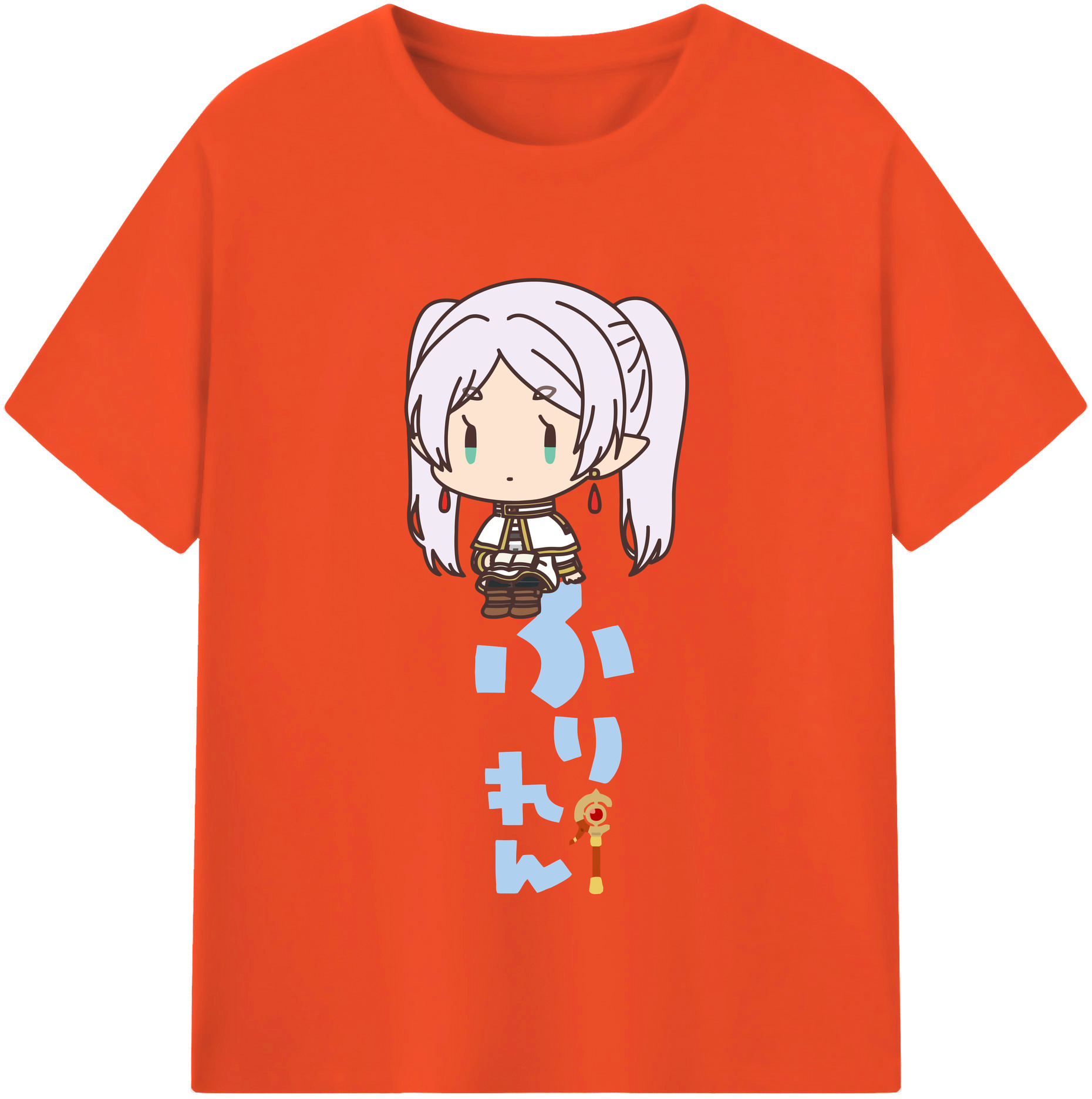 （画像用） 葬送のフリーレン Frieren 綿100％半袖Tシャツ（フロントプリント）