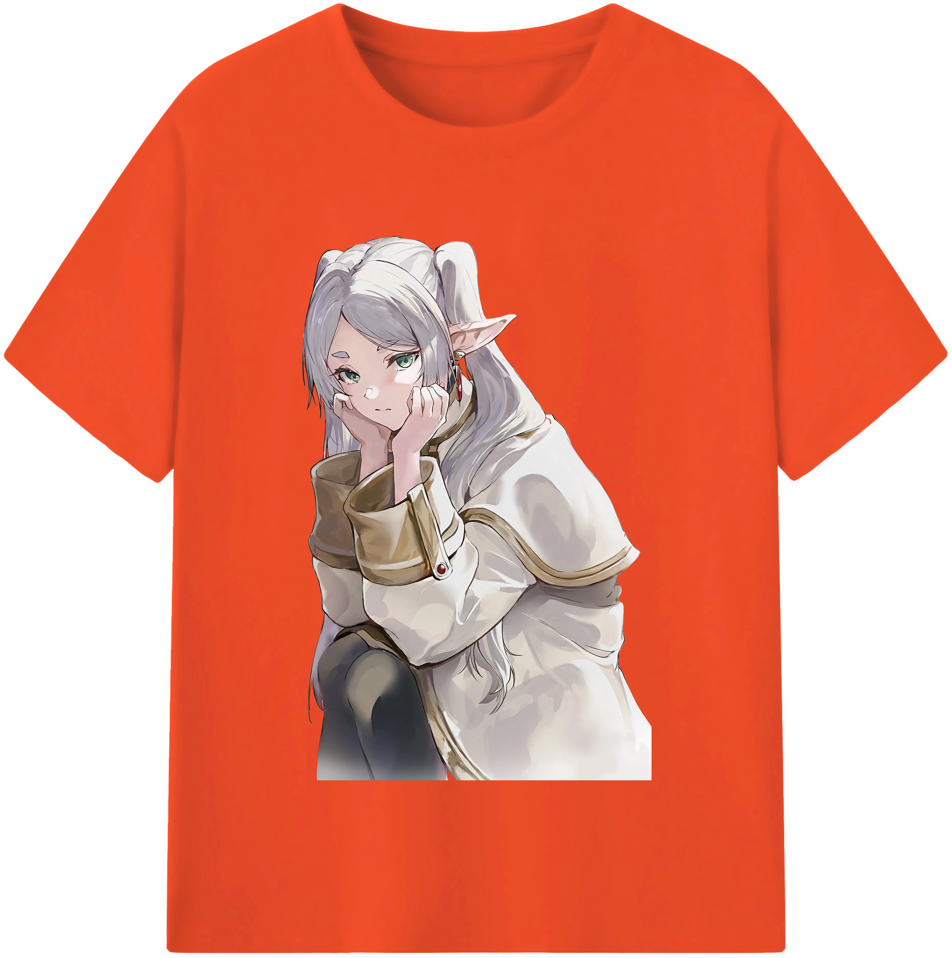 （画像用） 葬送のフリーレン Frieren 綿100％半袖Tシャツ（フロントプリント）