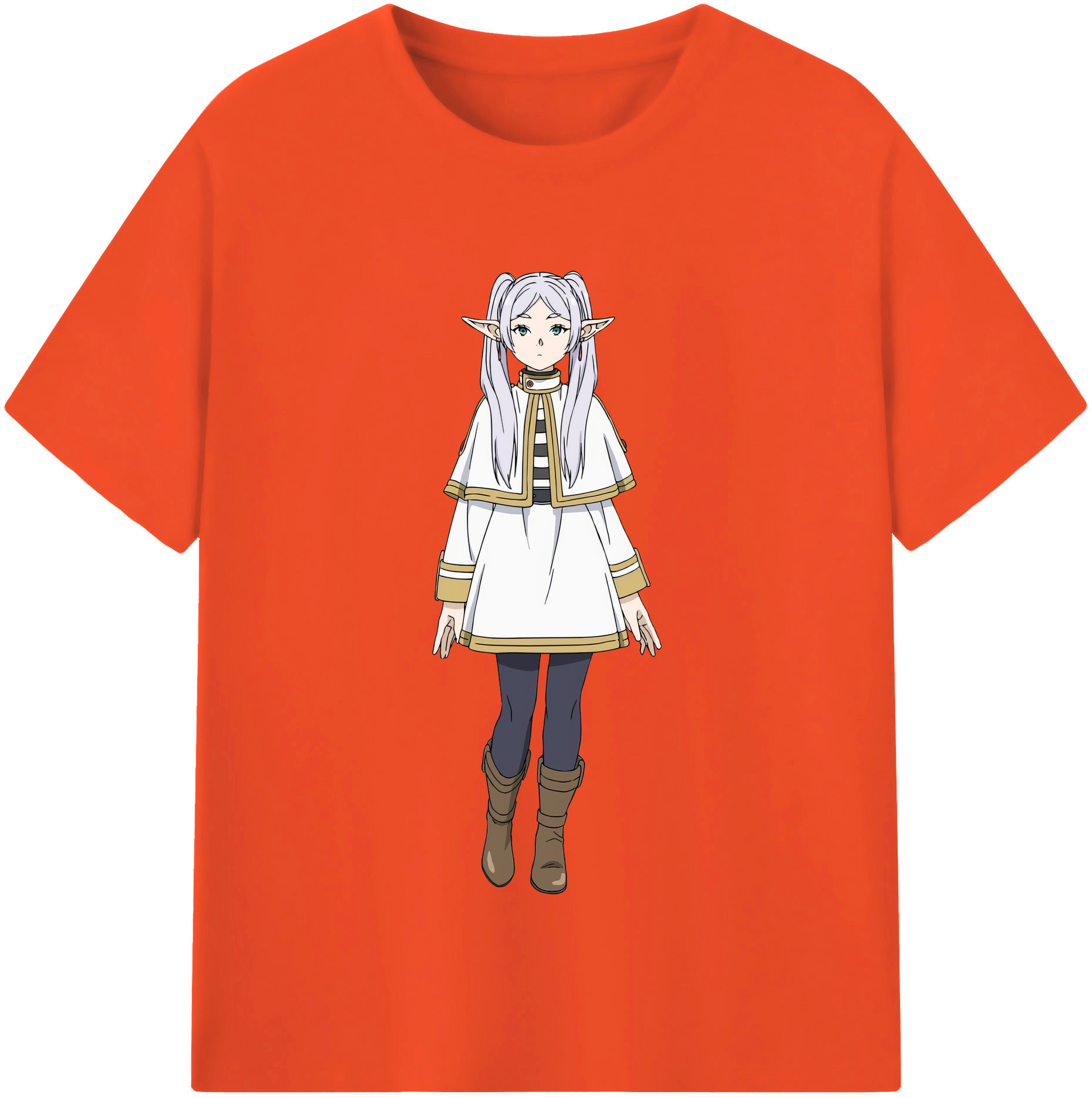 （画像用） 葬送のフリーレン Frieren 綿100％半袖Tシャツ（フロントプリント）