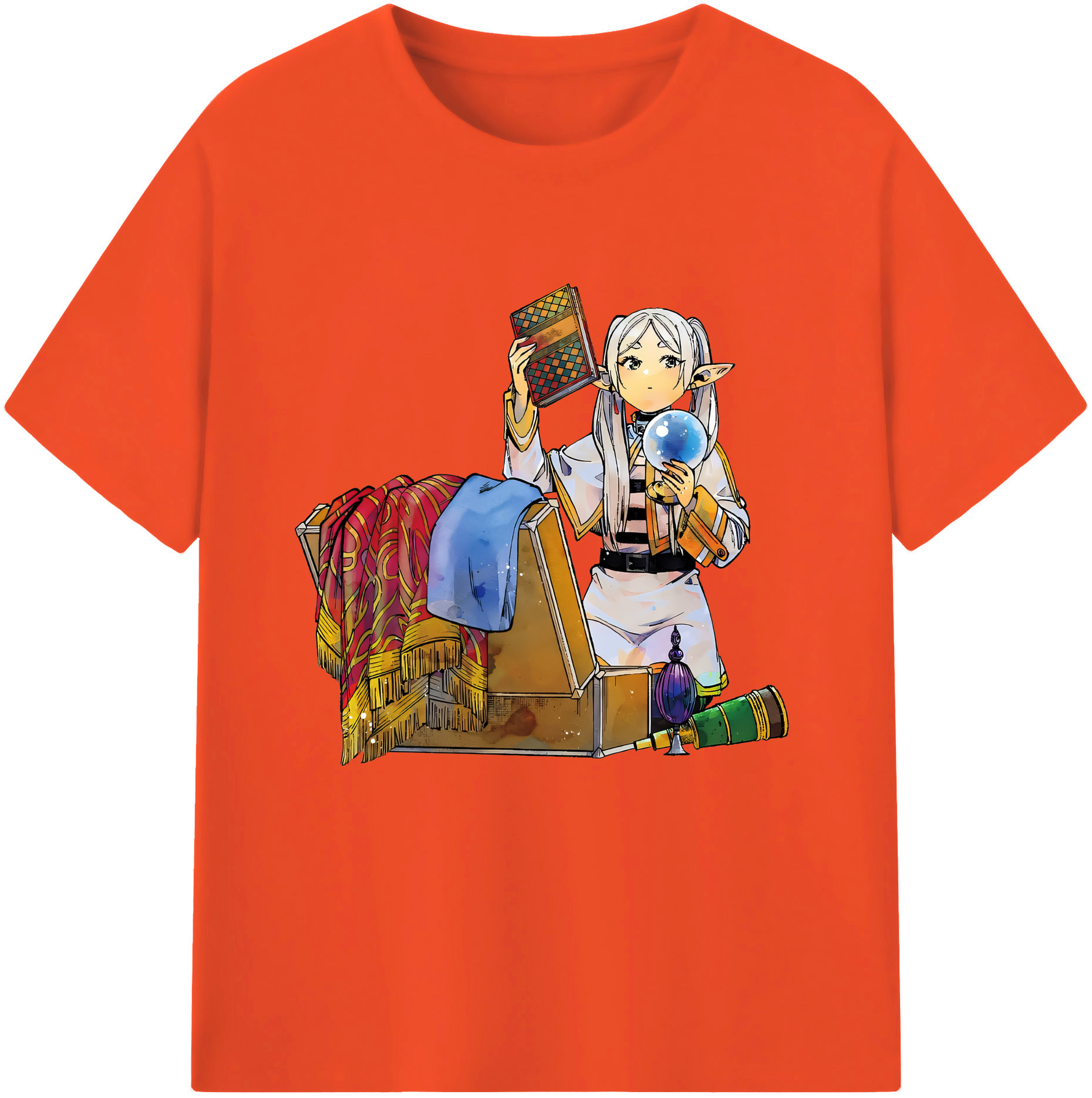 （画像用） 葬送のフリーレン Frieren 綿100％半袖Tシャツ（フロントプリント）