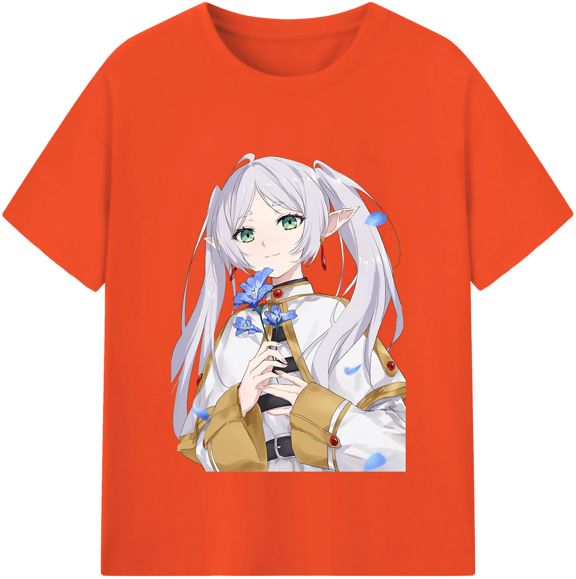 （画像用） 葬送のフリーレン Frieren 綿100％半袖Tシャツ（フロントプリント）